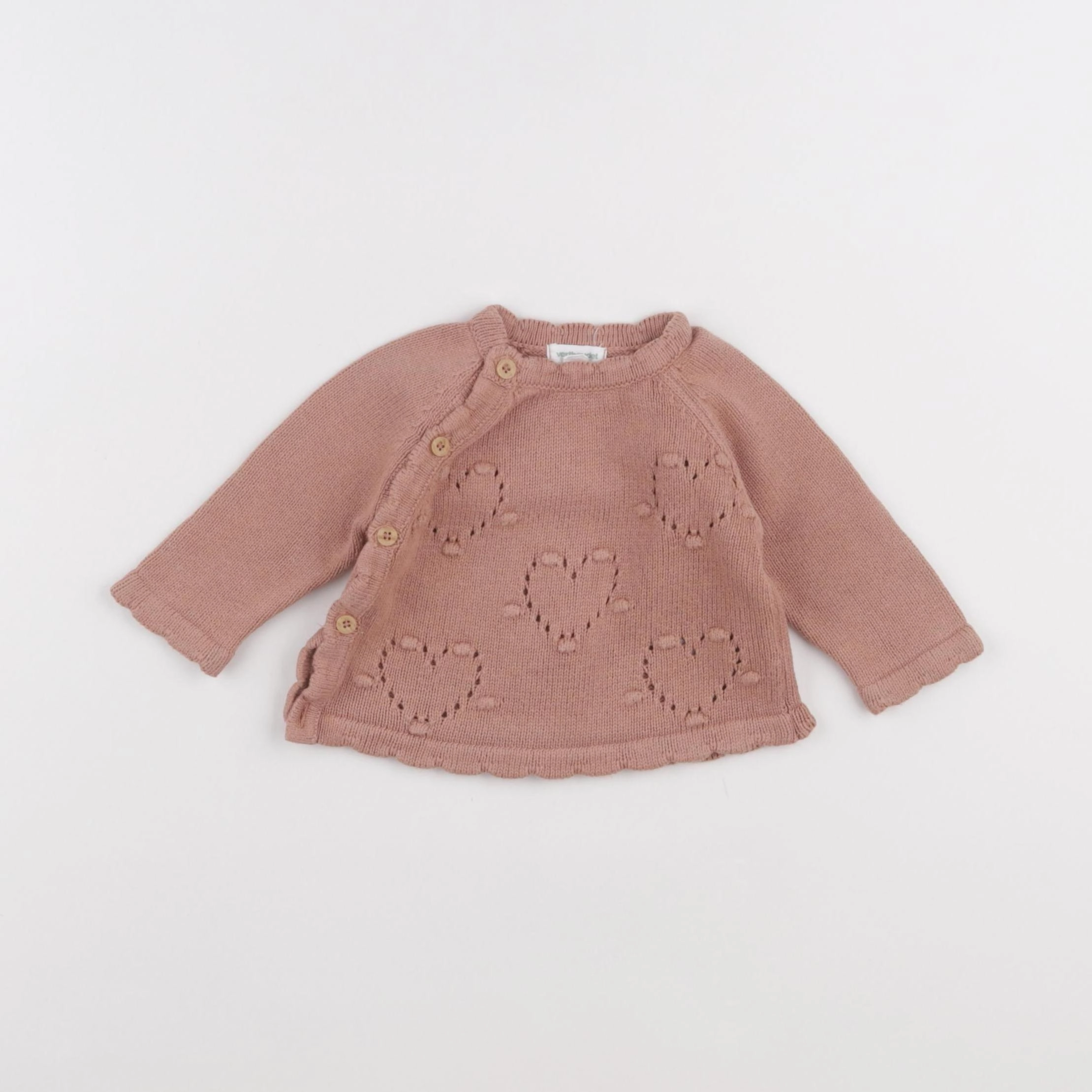 Vertbaudet - pull marron - 3 mois
