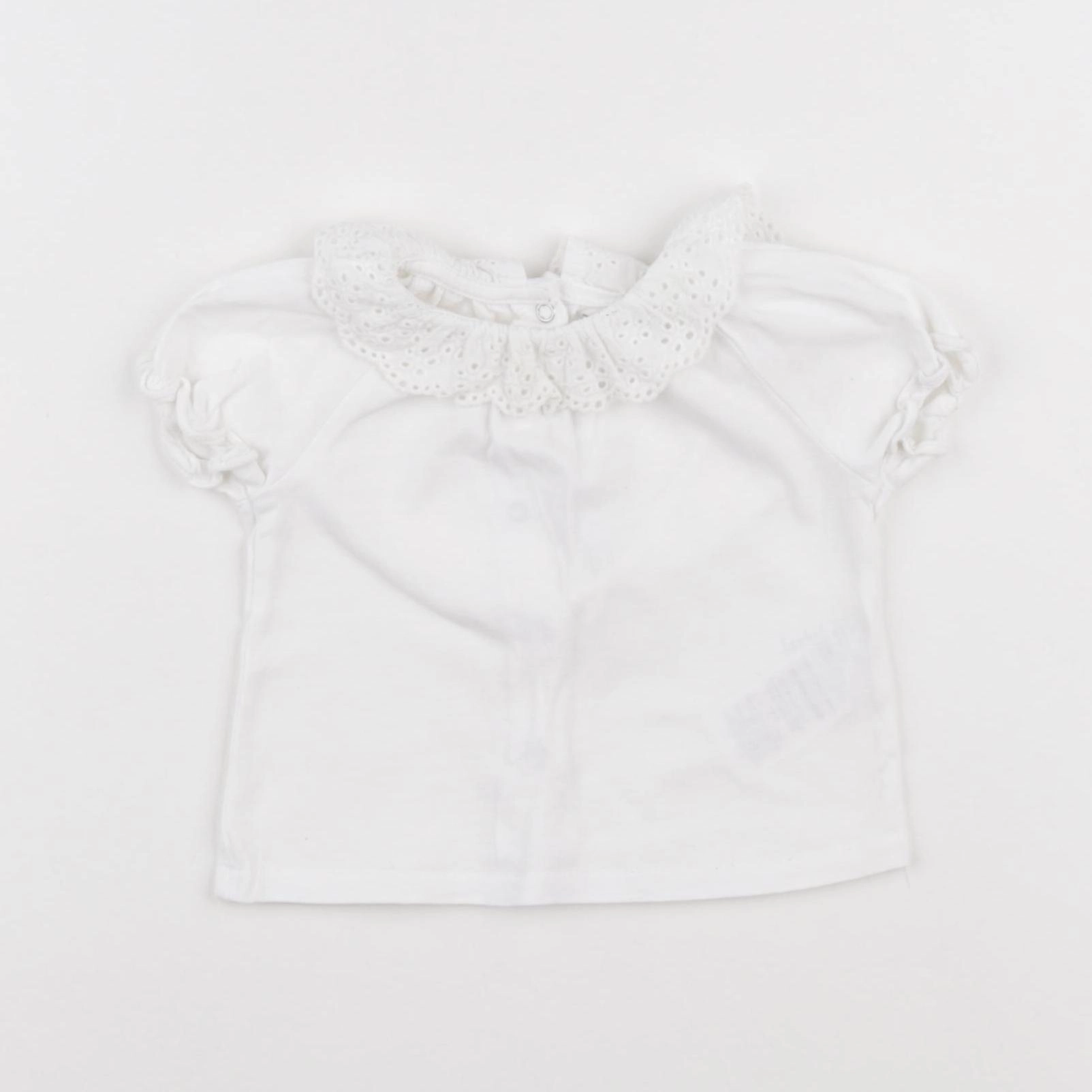 Vertbaudet - tee-shirt blanc - 6 mois
