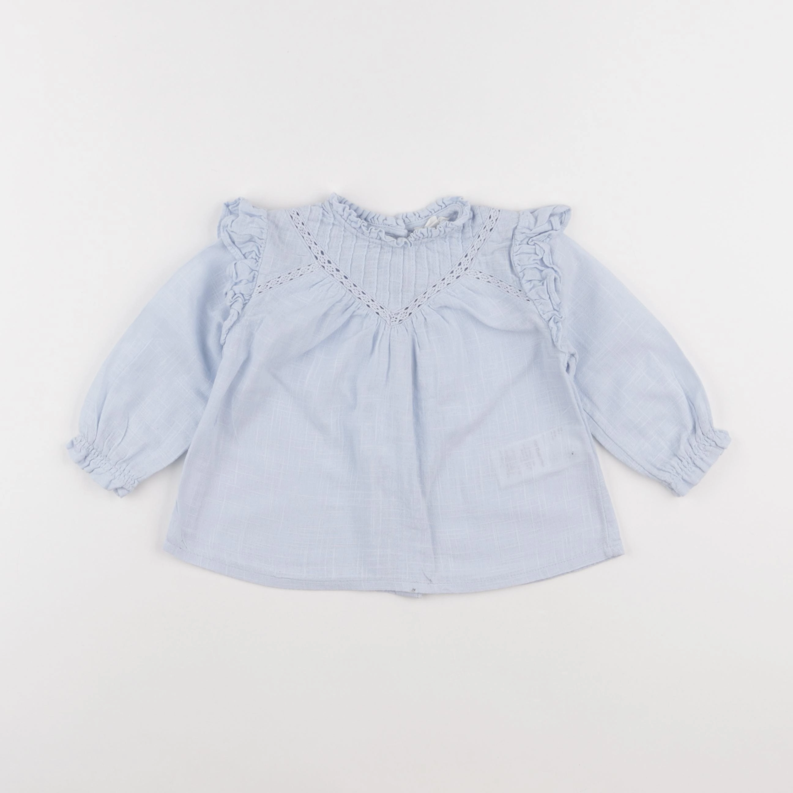 Vertbaudet - blouse bleu - 12 mois