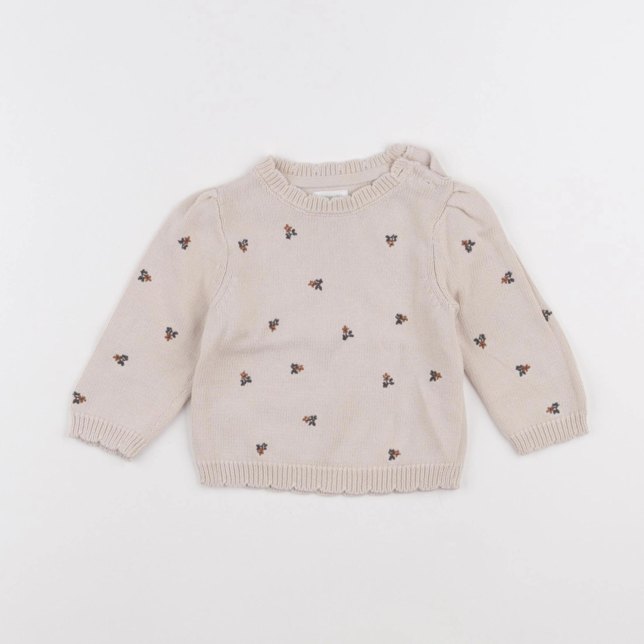 Vertbaudet - pull marron - 12 mois