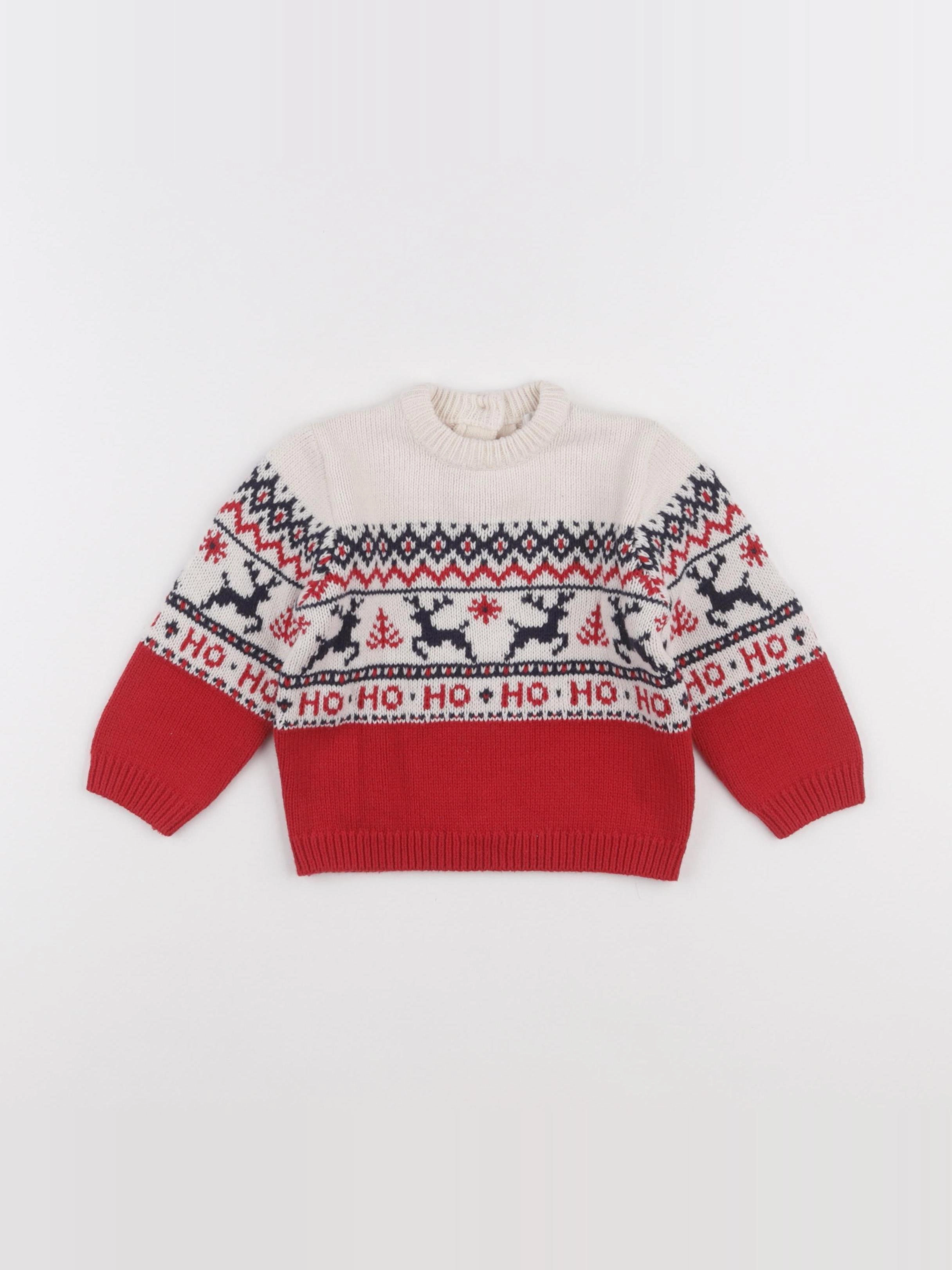 Vertbaudet - pull multicolore - 12 mois