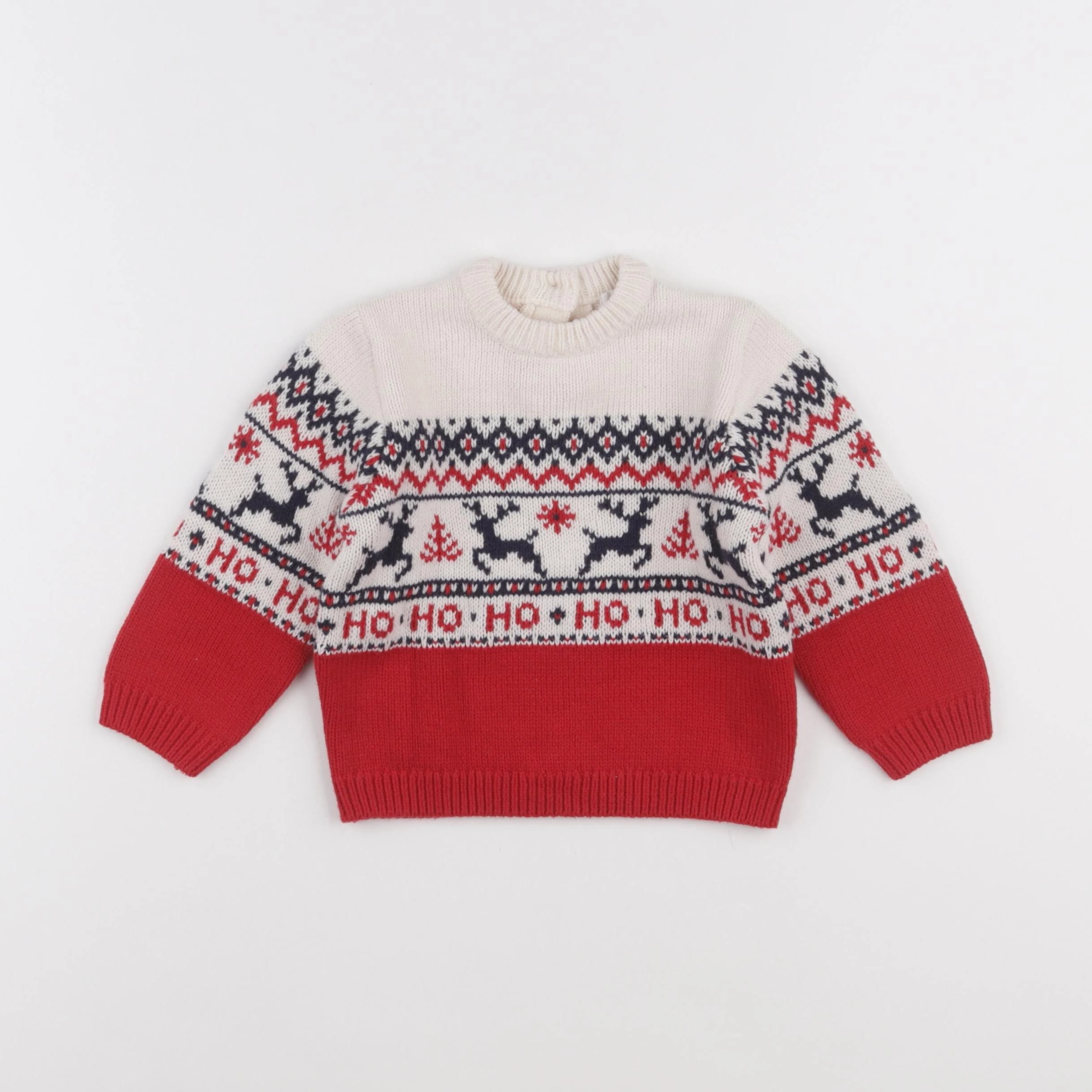 Vertbaudet - pull multicolore - 12 mois