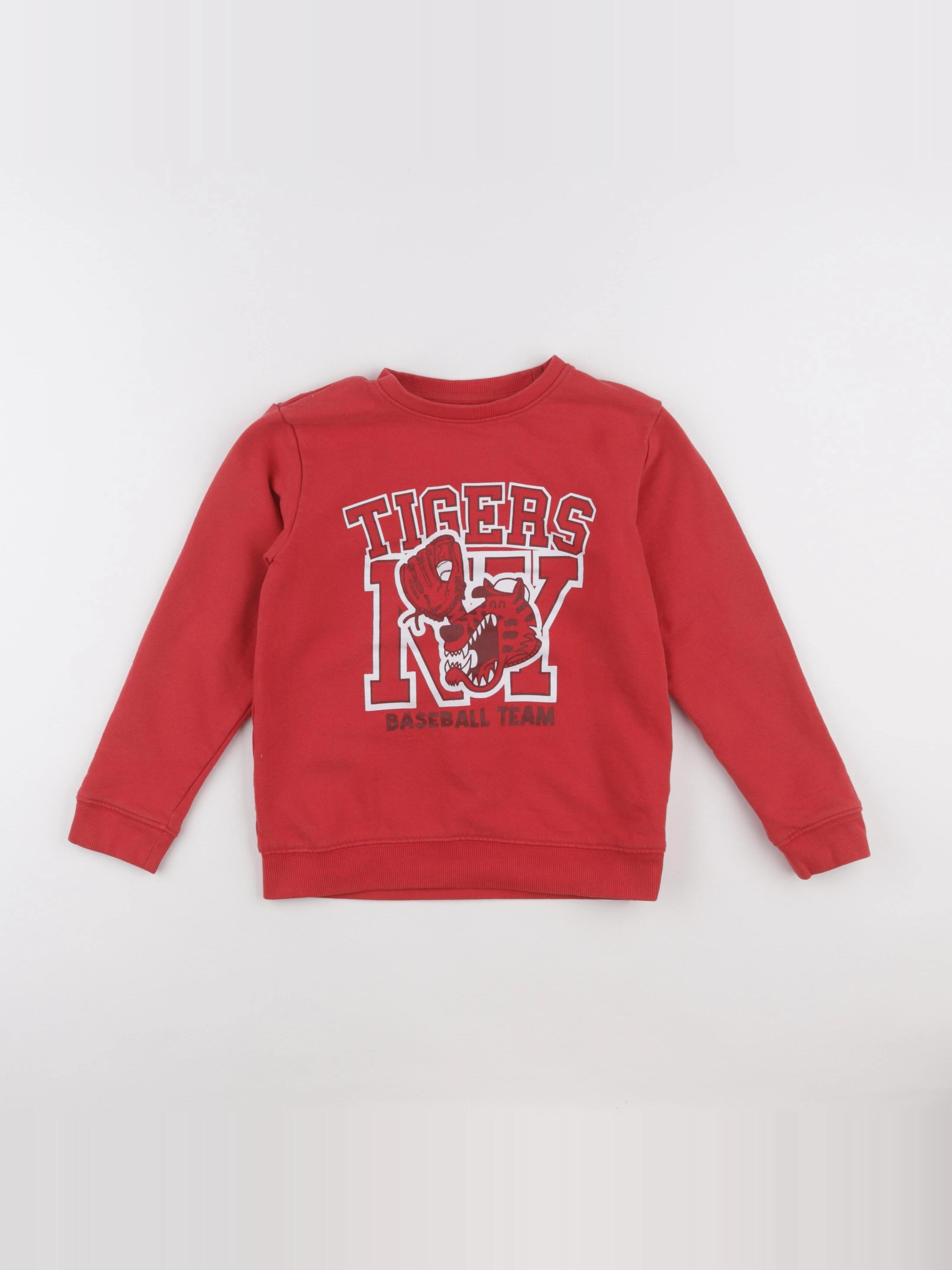 Vertbaudet - sweat rouge - 10 ans