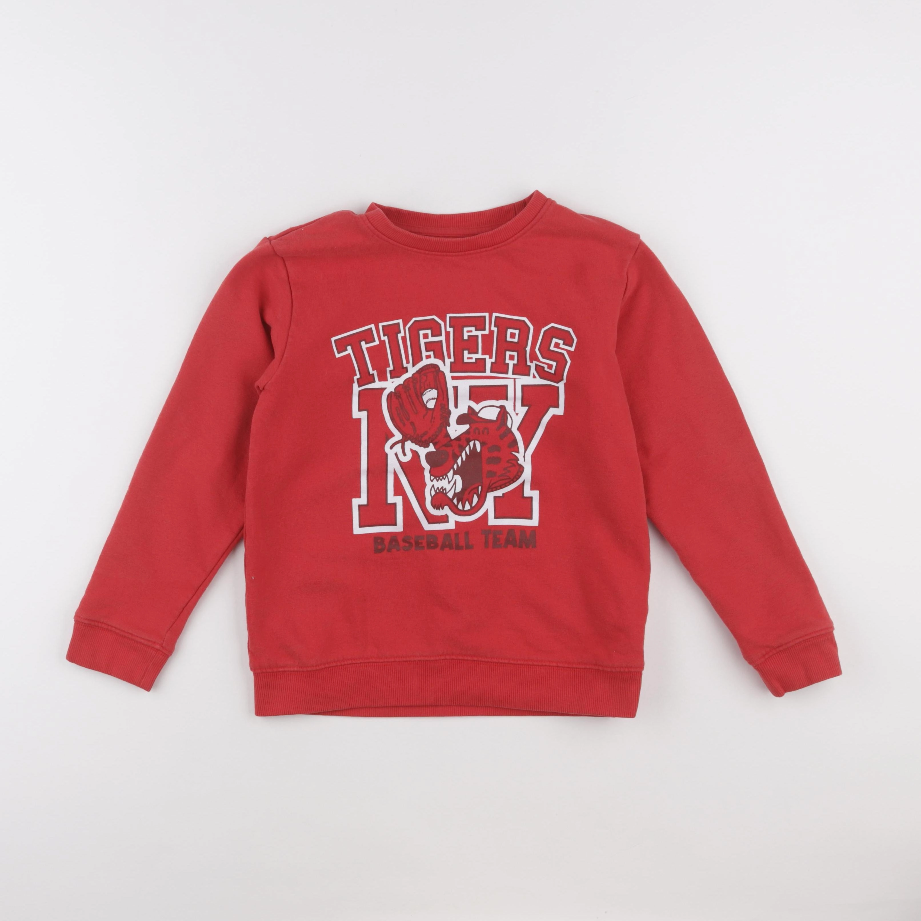 Vertbaudet - sweat rouge - 10 ans