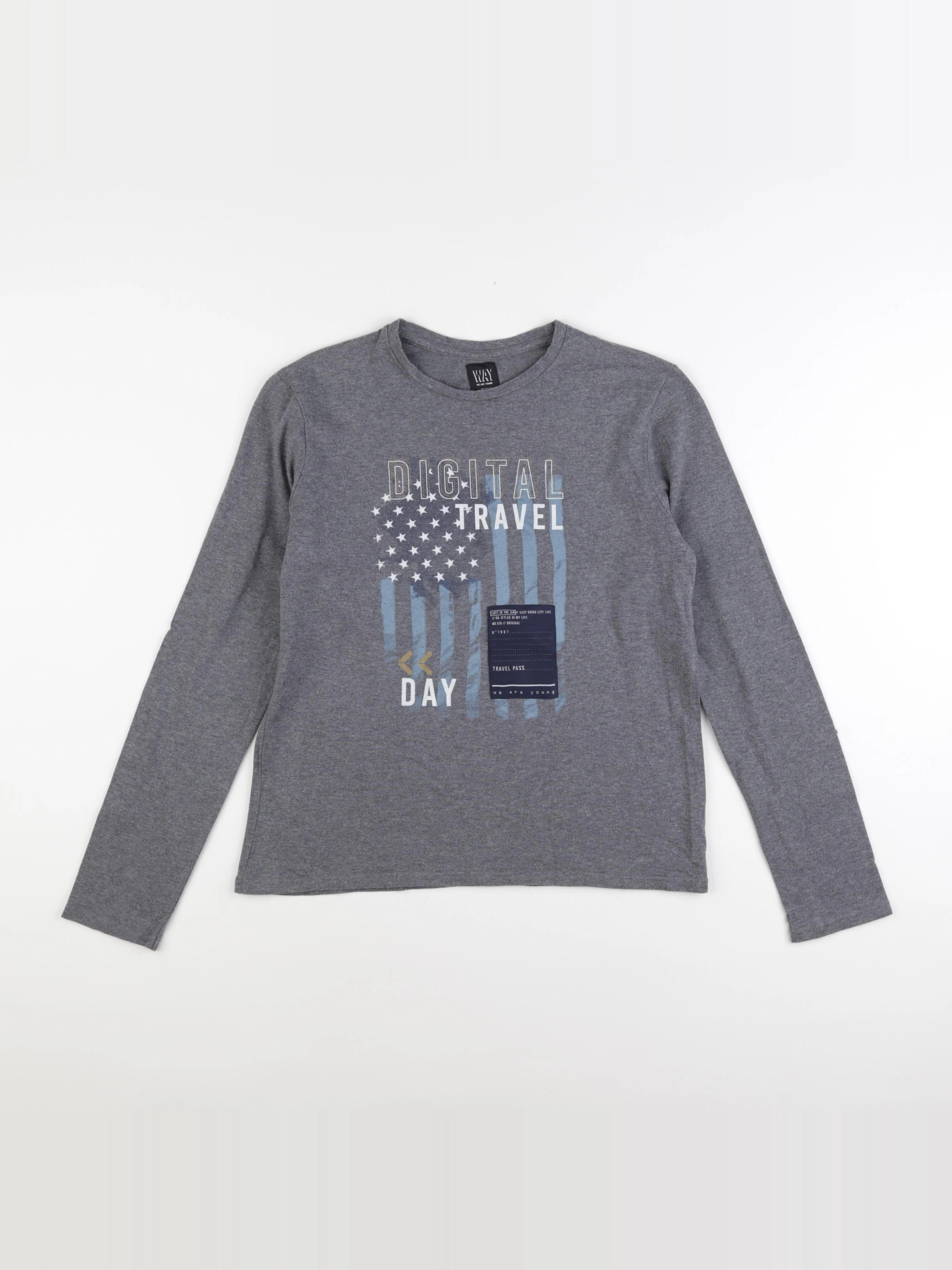 IKKS - tee-shirt gris - 14 ans
