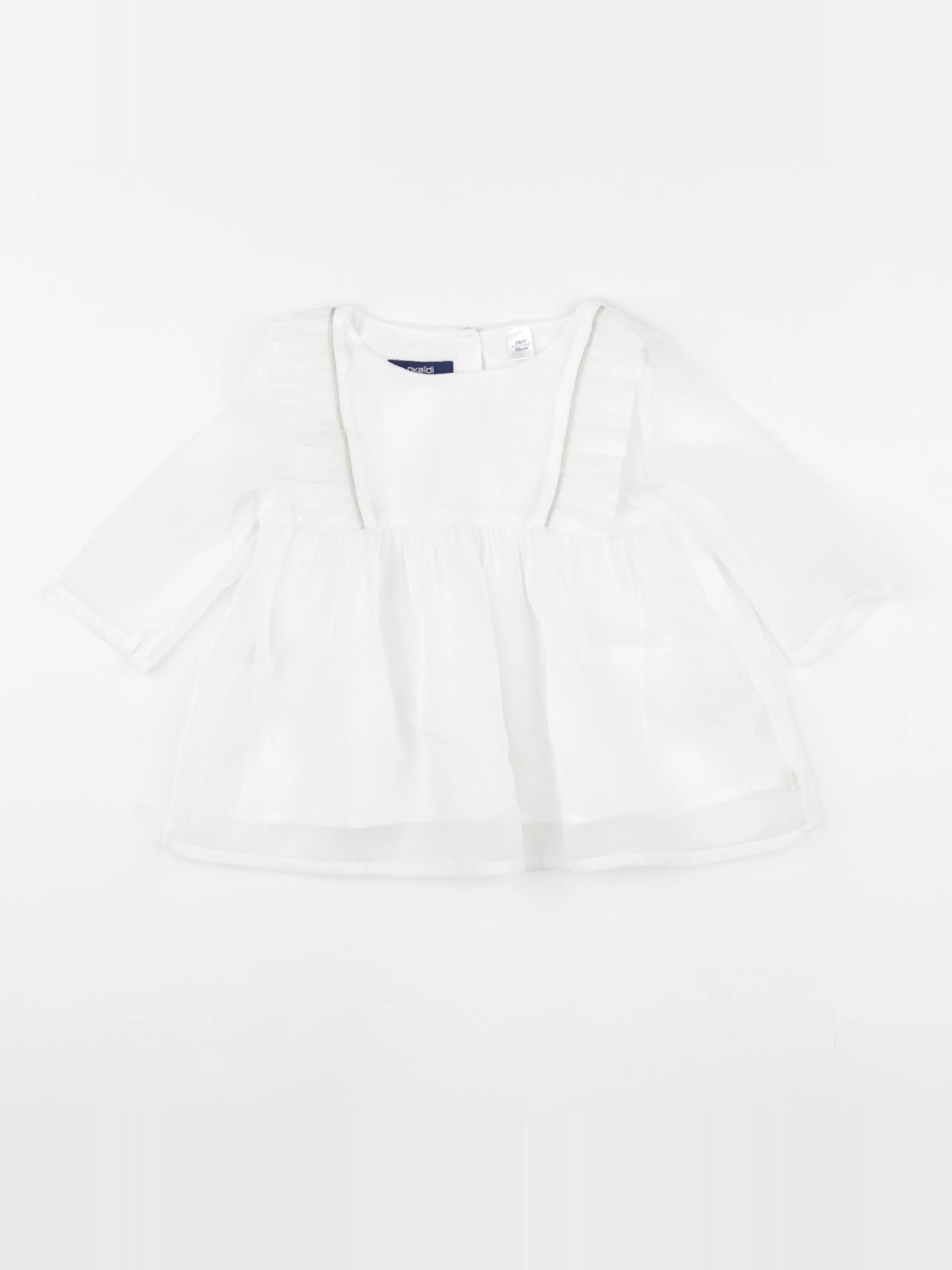 Okaidi - blouse blanc - 3 ans