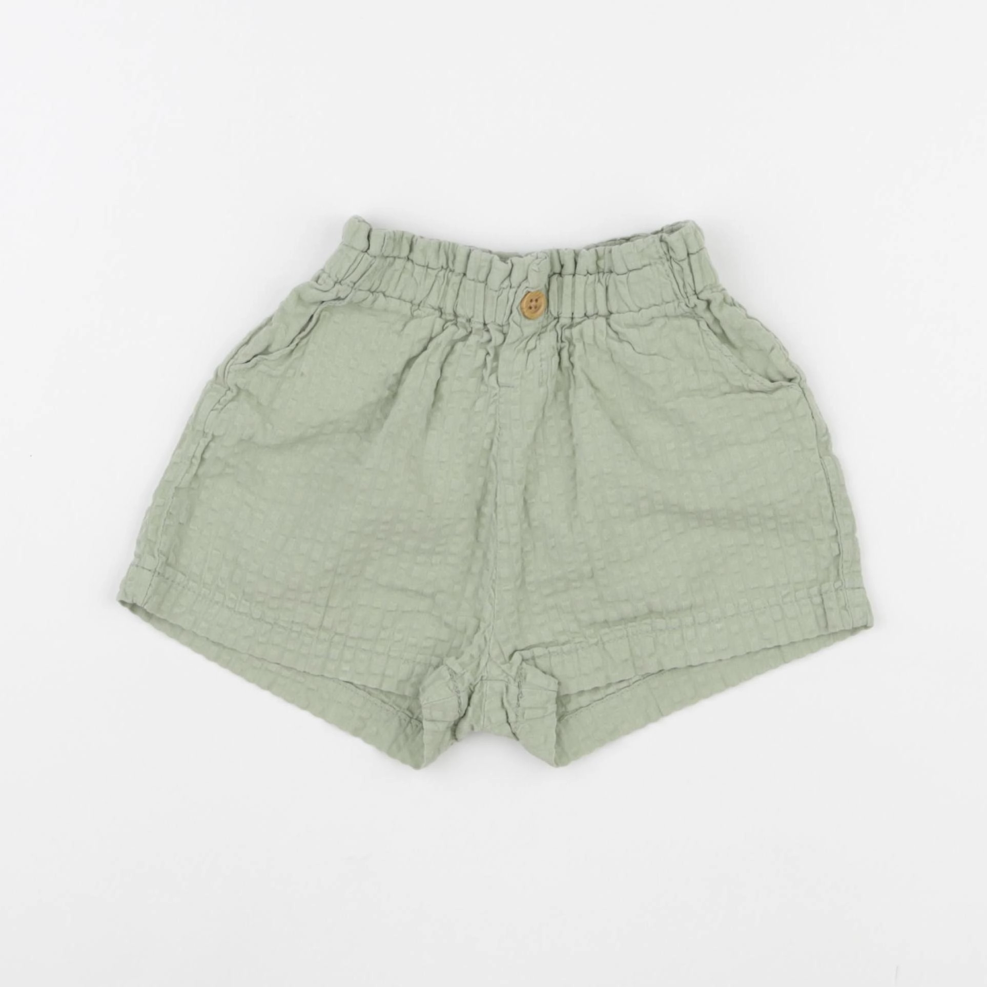 H&M - short vert - 9/12 mois