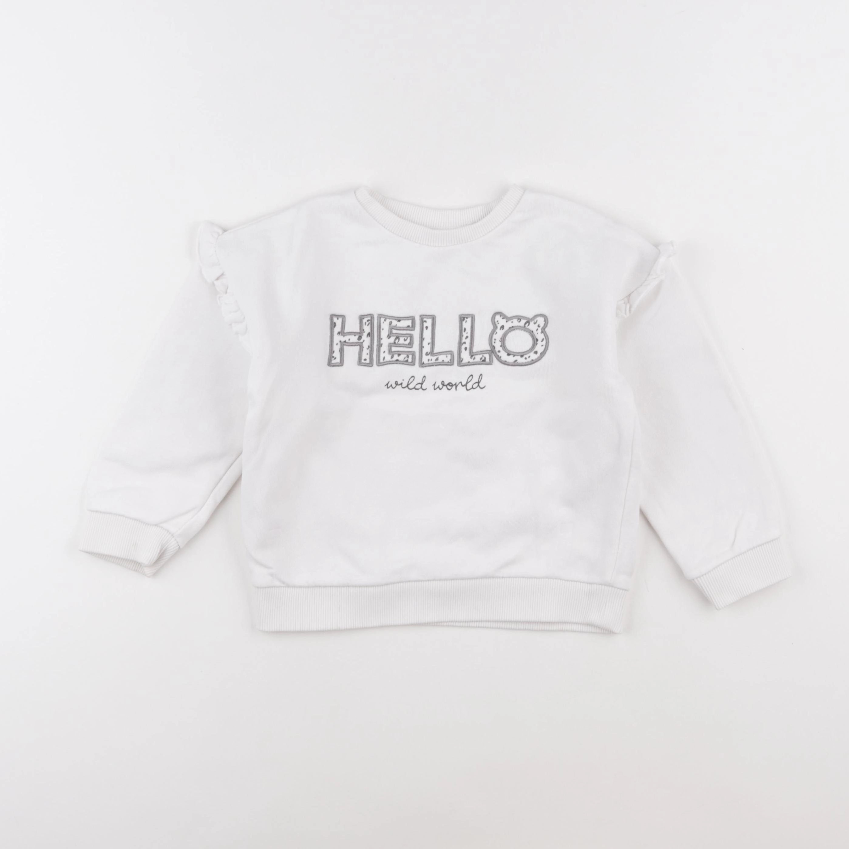 Mango - sweat blanc - 3/4 ans