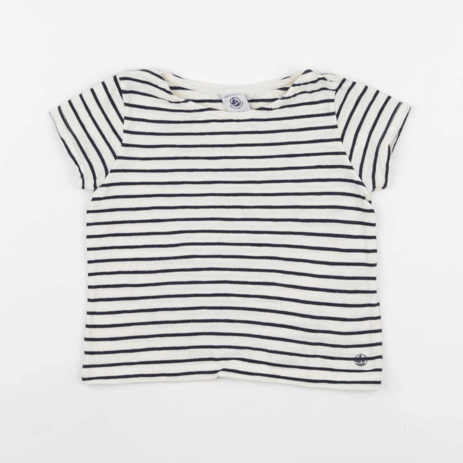 Petit Bateau - tee-shirt blanc - 4 ans