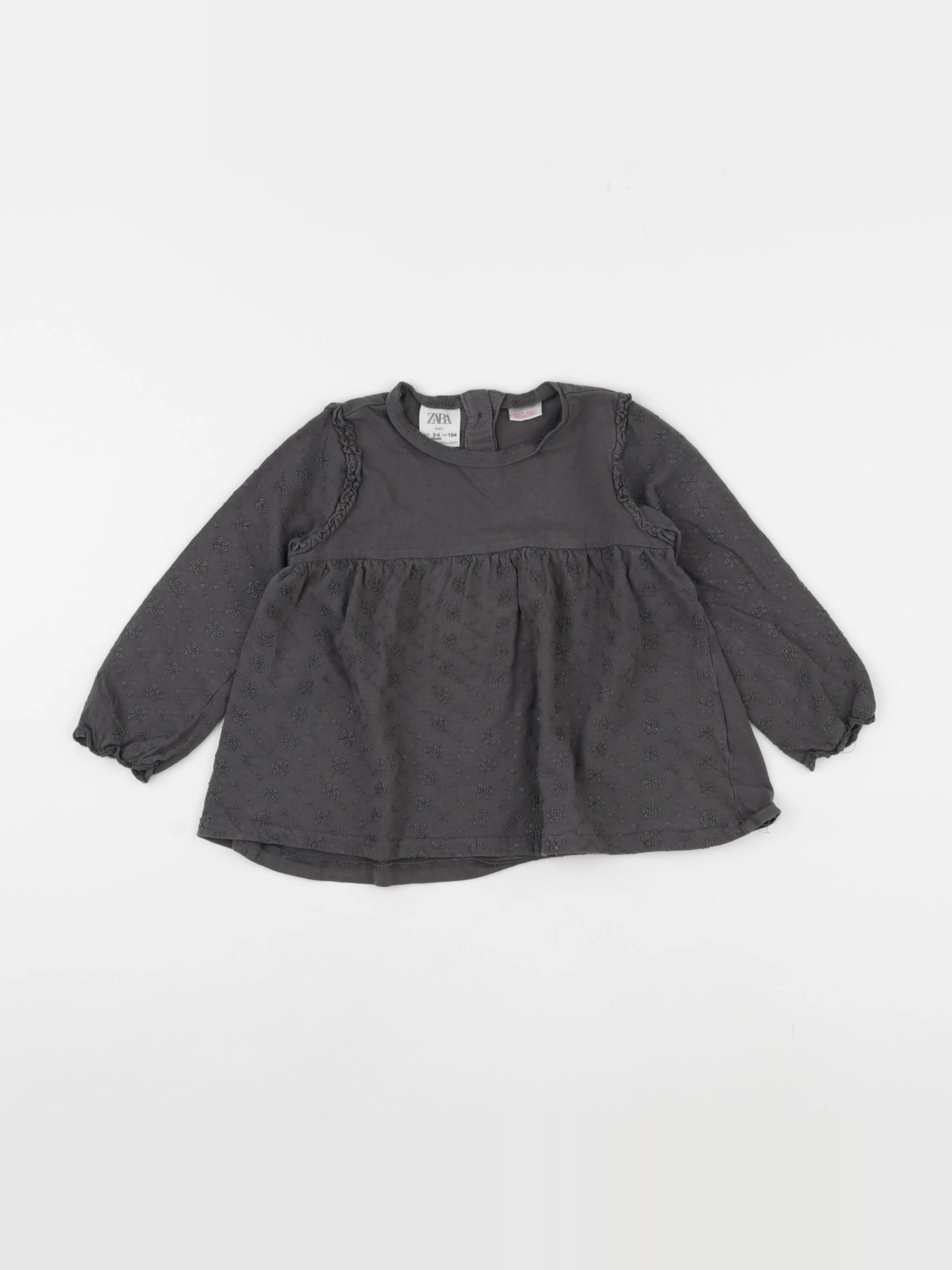Zara - tee-shirt gris - 3/4 ans