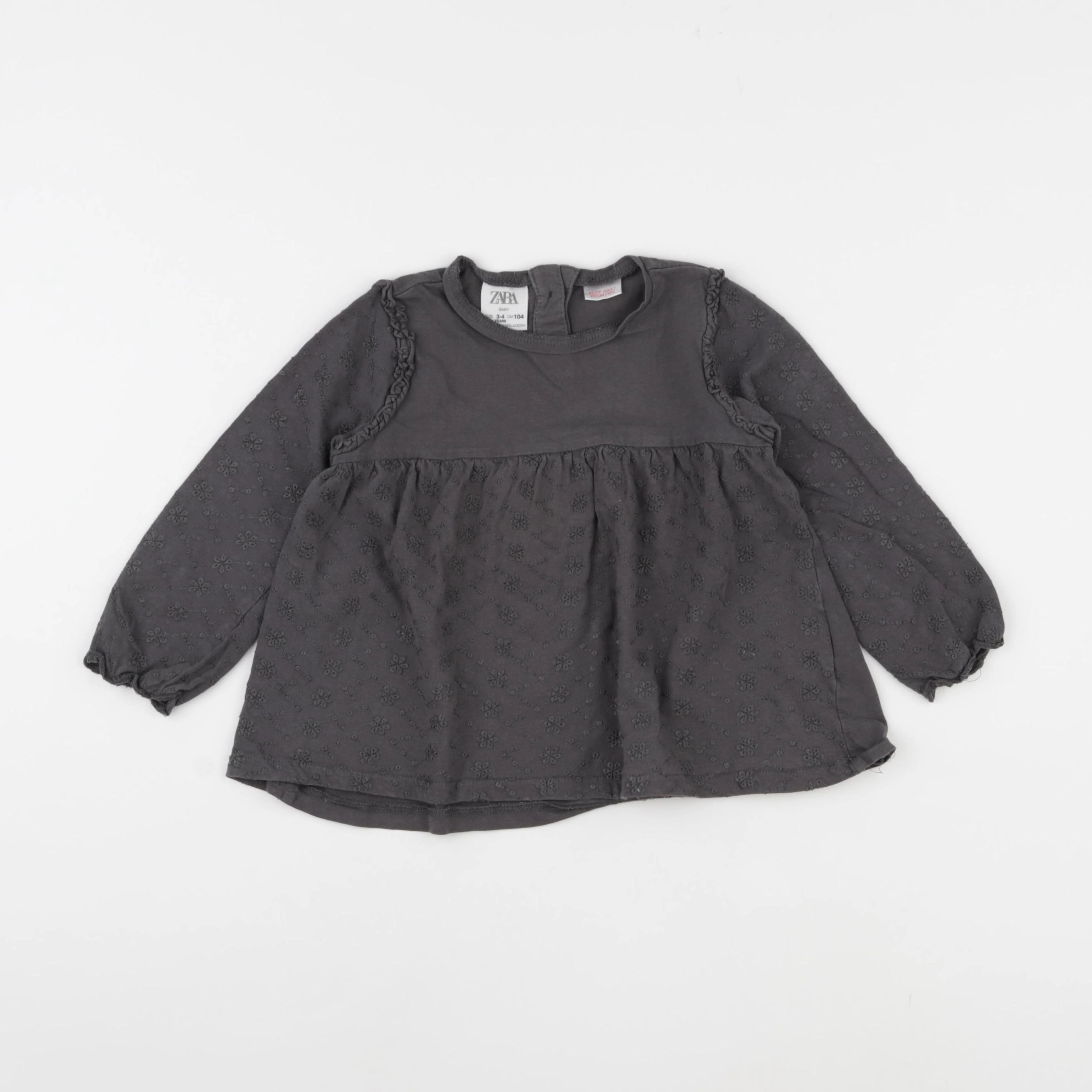 Zara - tee-shirt gris - 3/4 ans