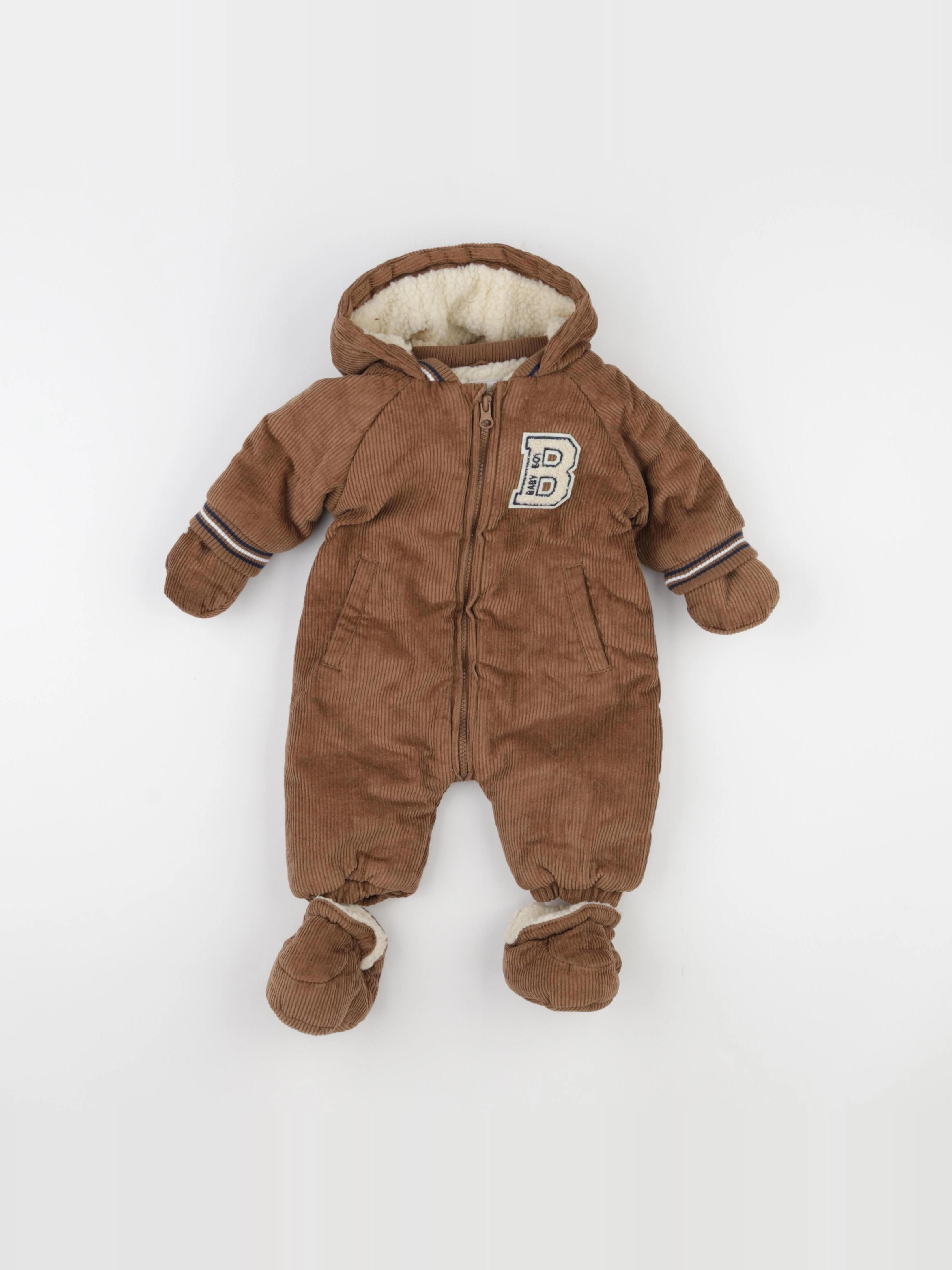Vertbaudet - combi-pilote marron - 3 mois