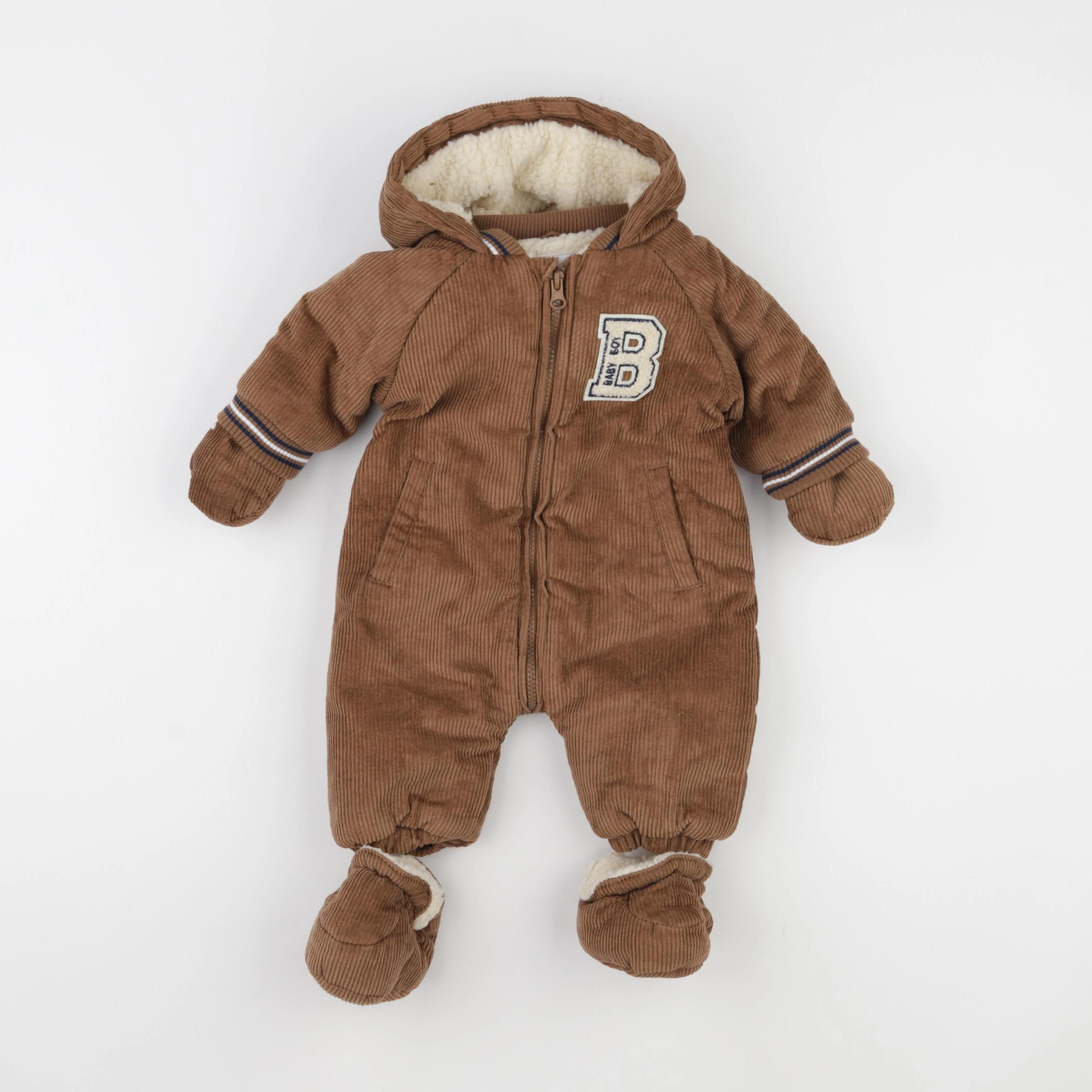 Vertbaudet - combi-pilote marron - 3 mois
