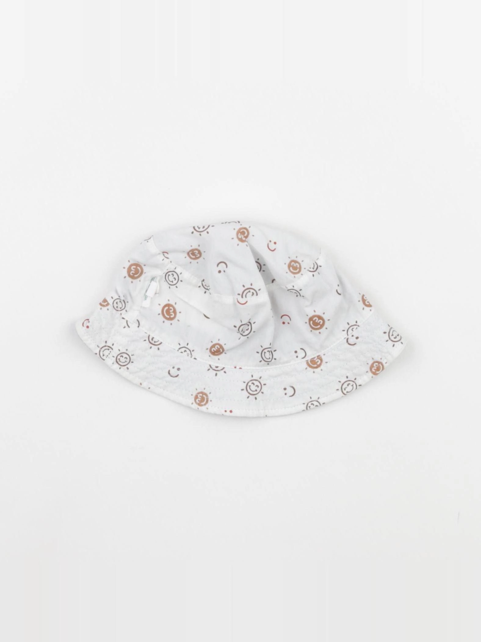 Vertbaudet - chapeau réversible blanc - 12/18 mois