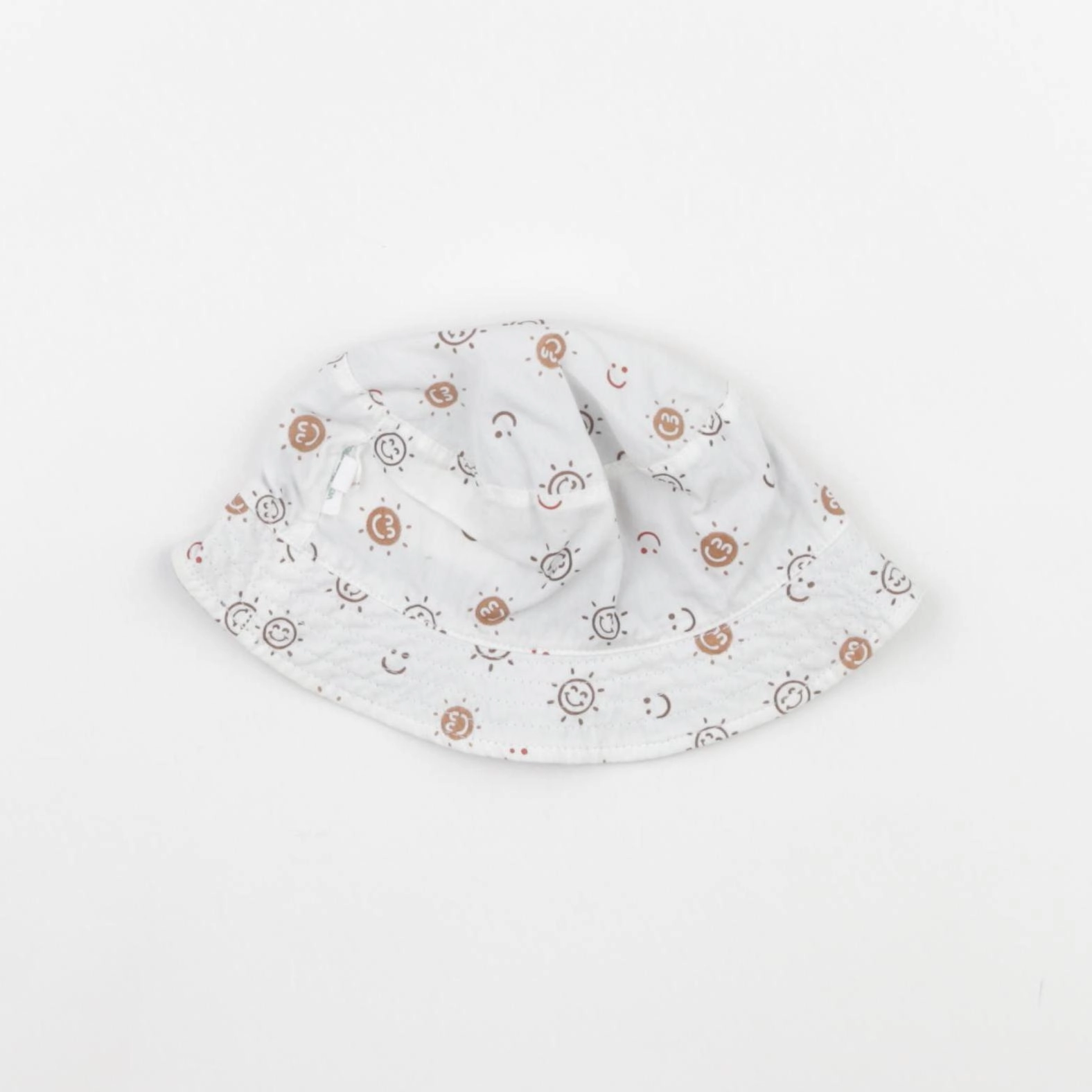 Vertbaudet - chapeau réversible blanc - 12/18 mois
