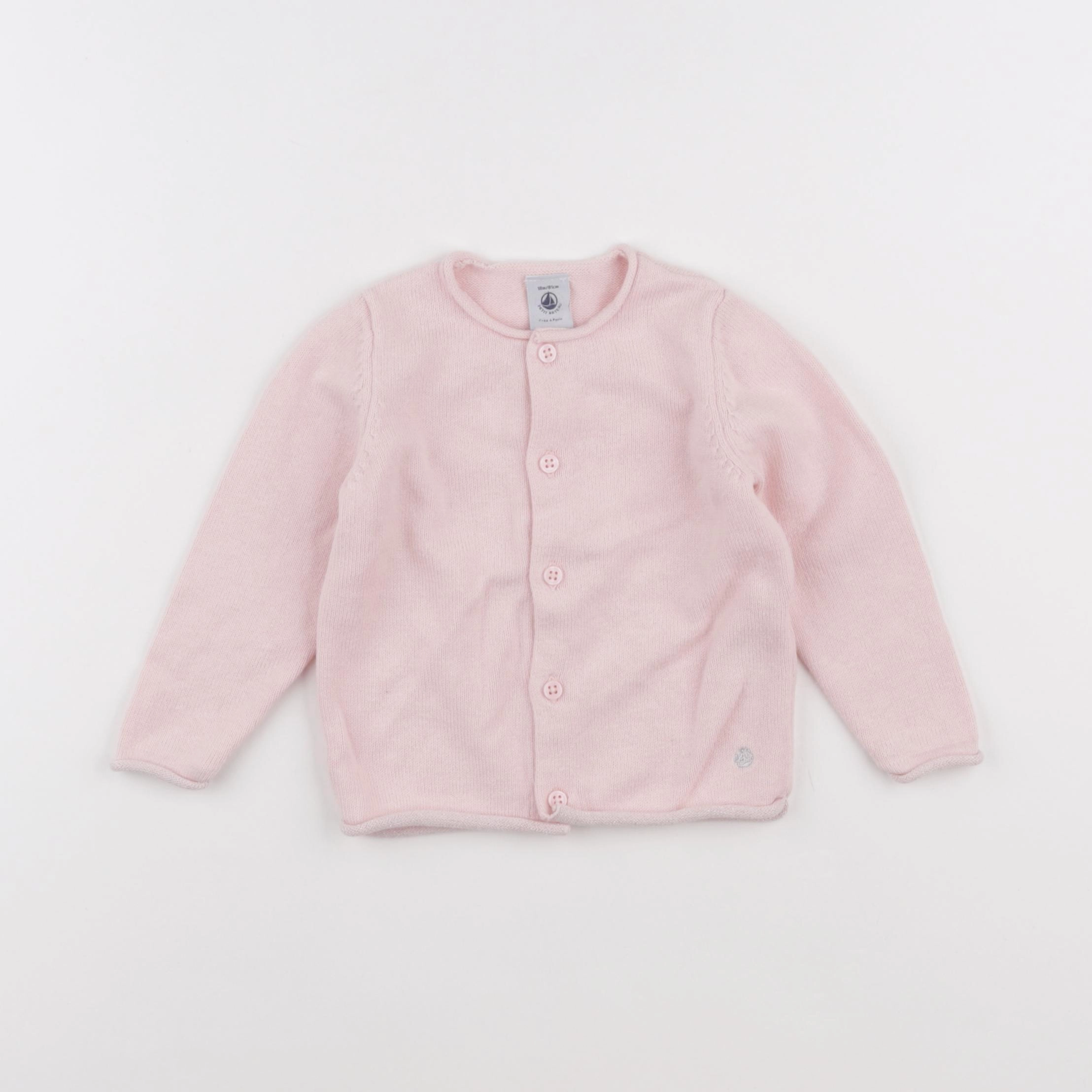 Petit Bateau - gilet rose - 18 mois