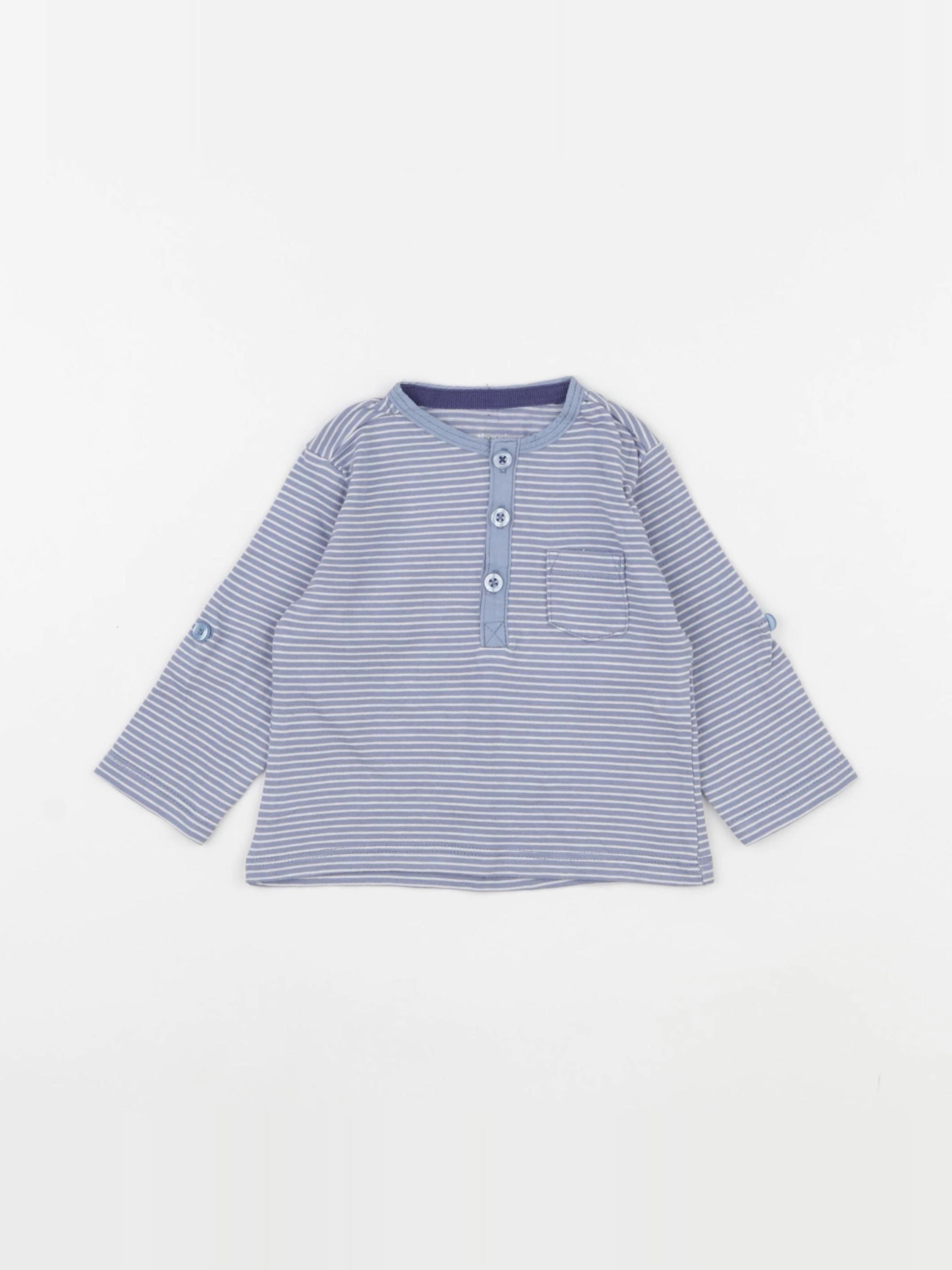Vertbaudet - tee-shirt bleu - 6 mois