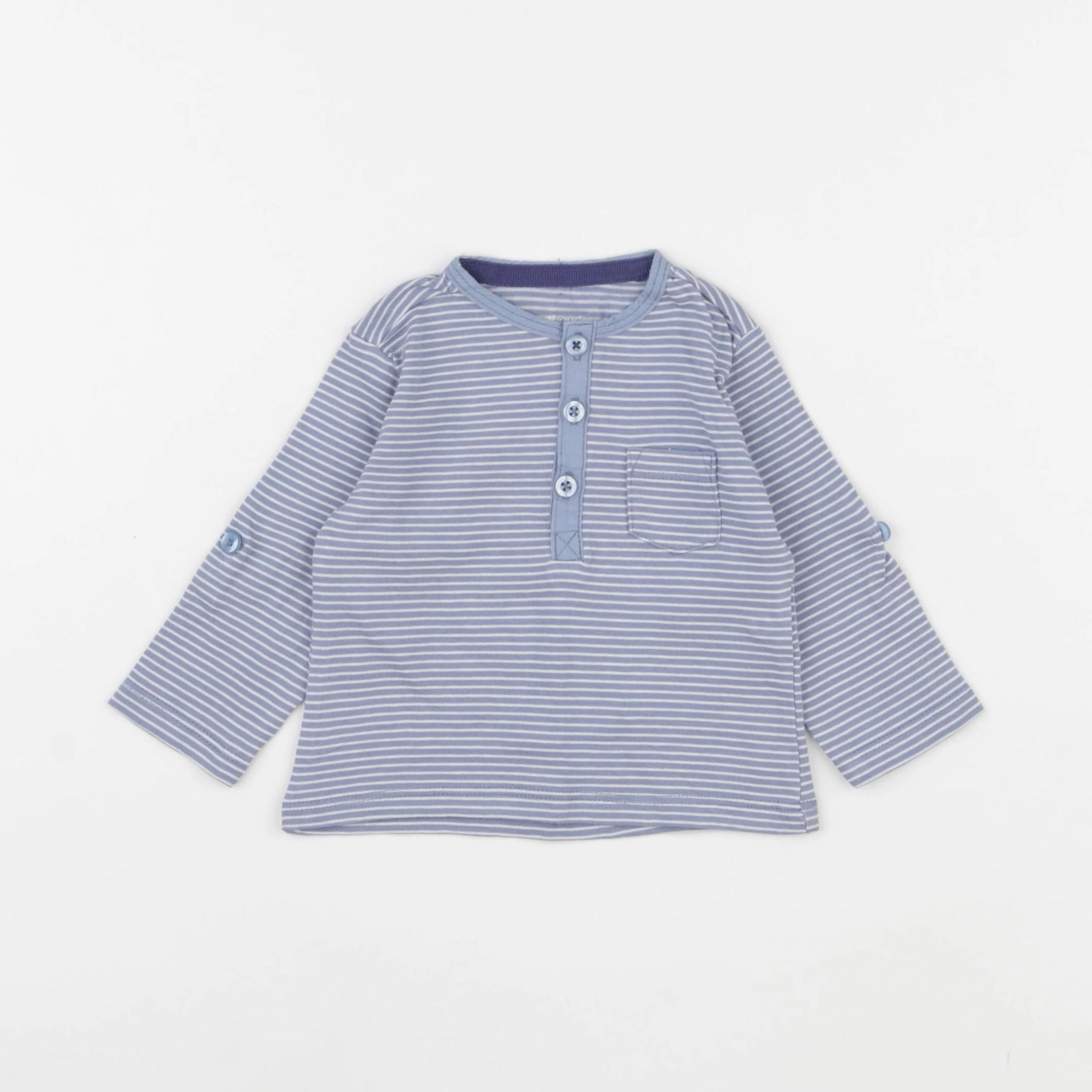 Vertbaudet - tee-shirt bleu - 6 mois