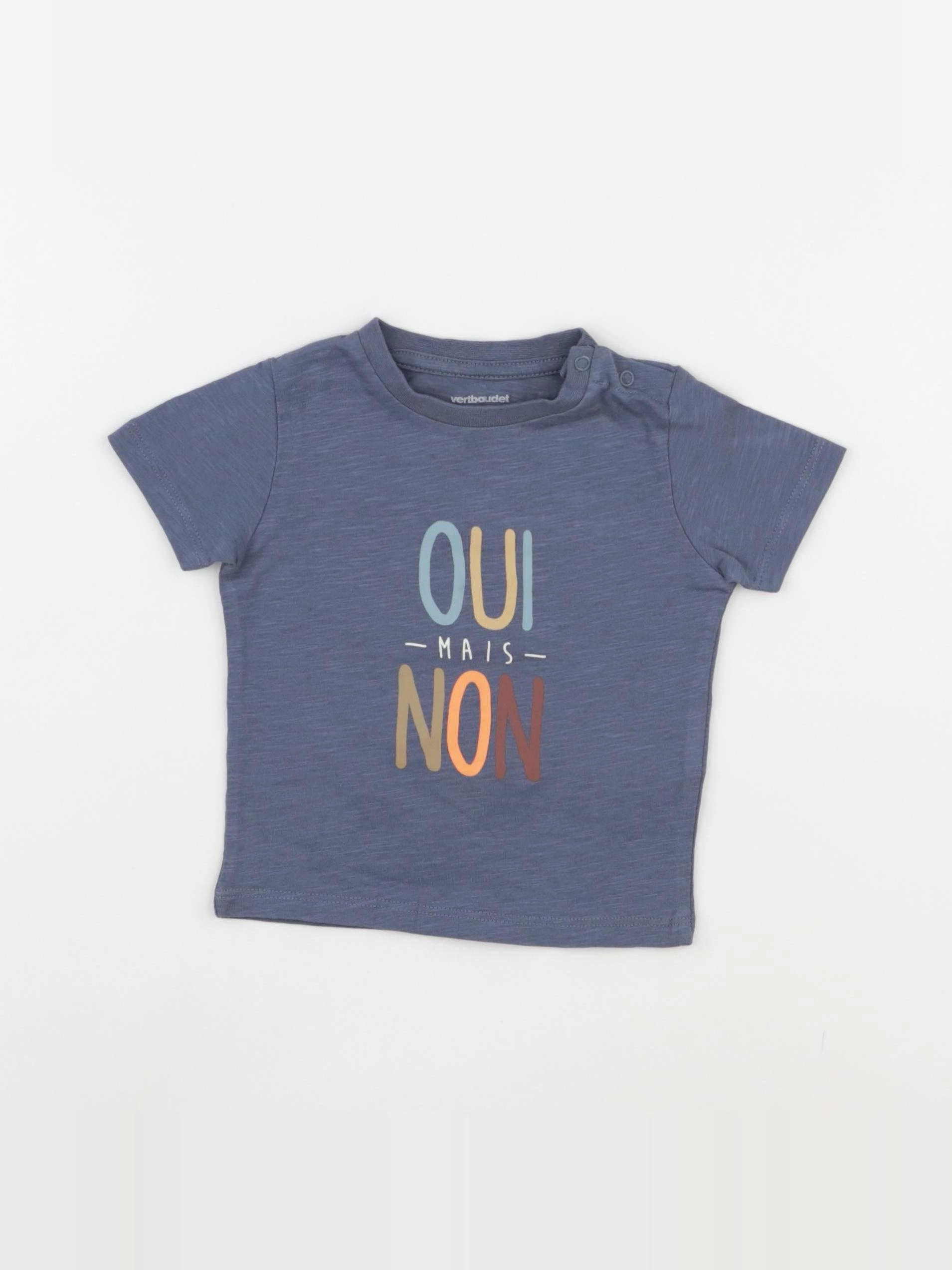 Vertbaudet - tee-shirt bleu - 9 mois