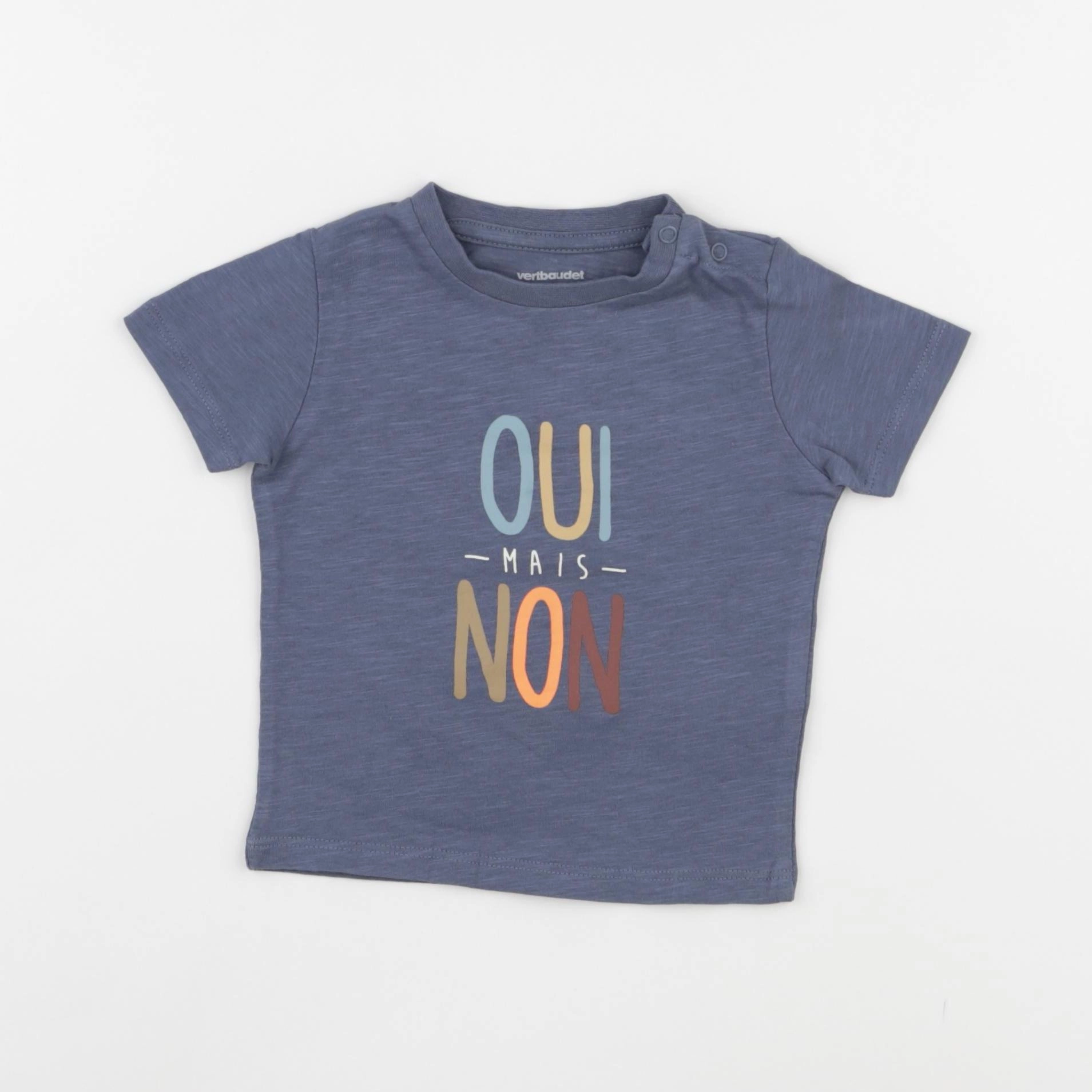 Vertbaudet - tee-shirt bleu - 9 mois
