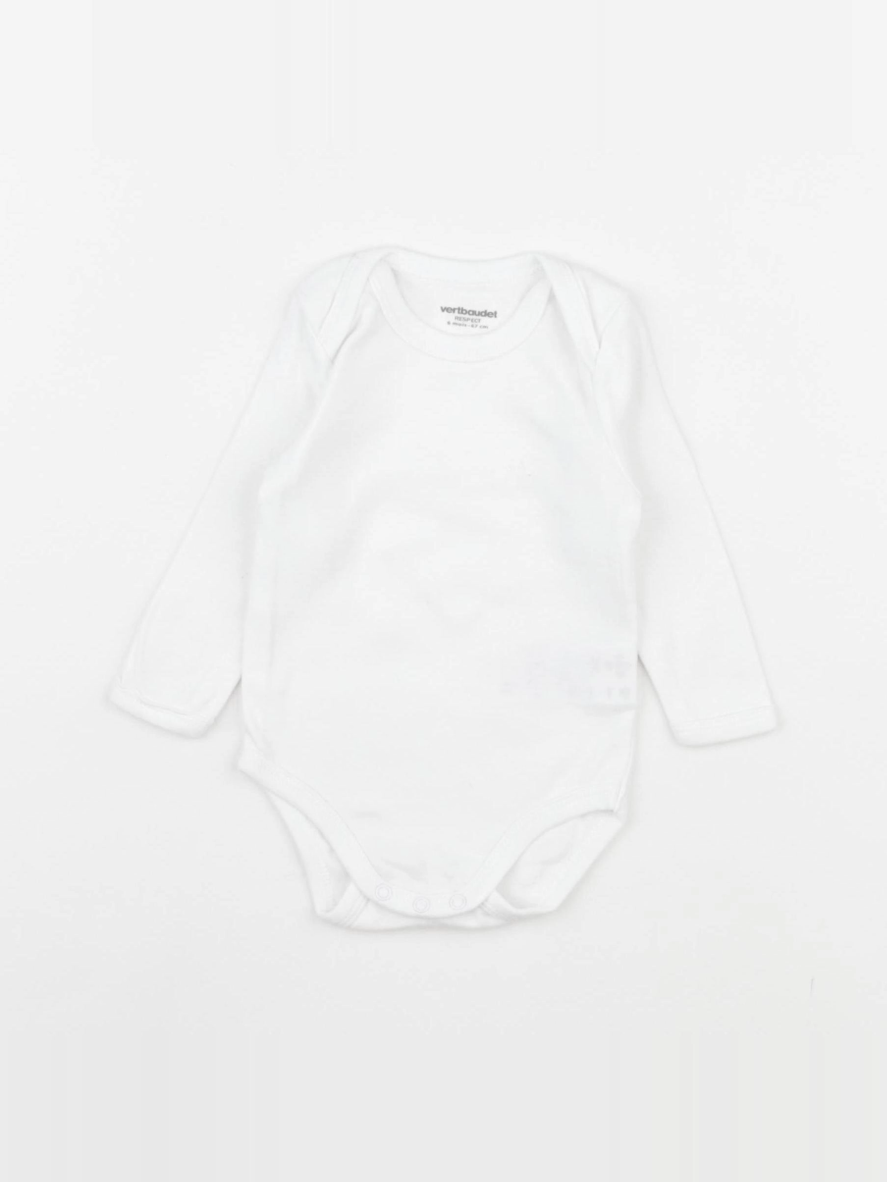 Vertbaudet - body blanc - 6 mois