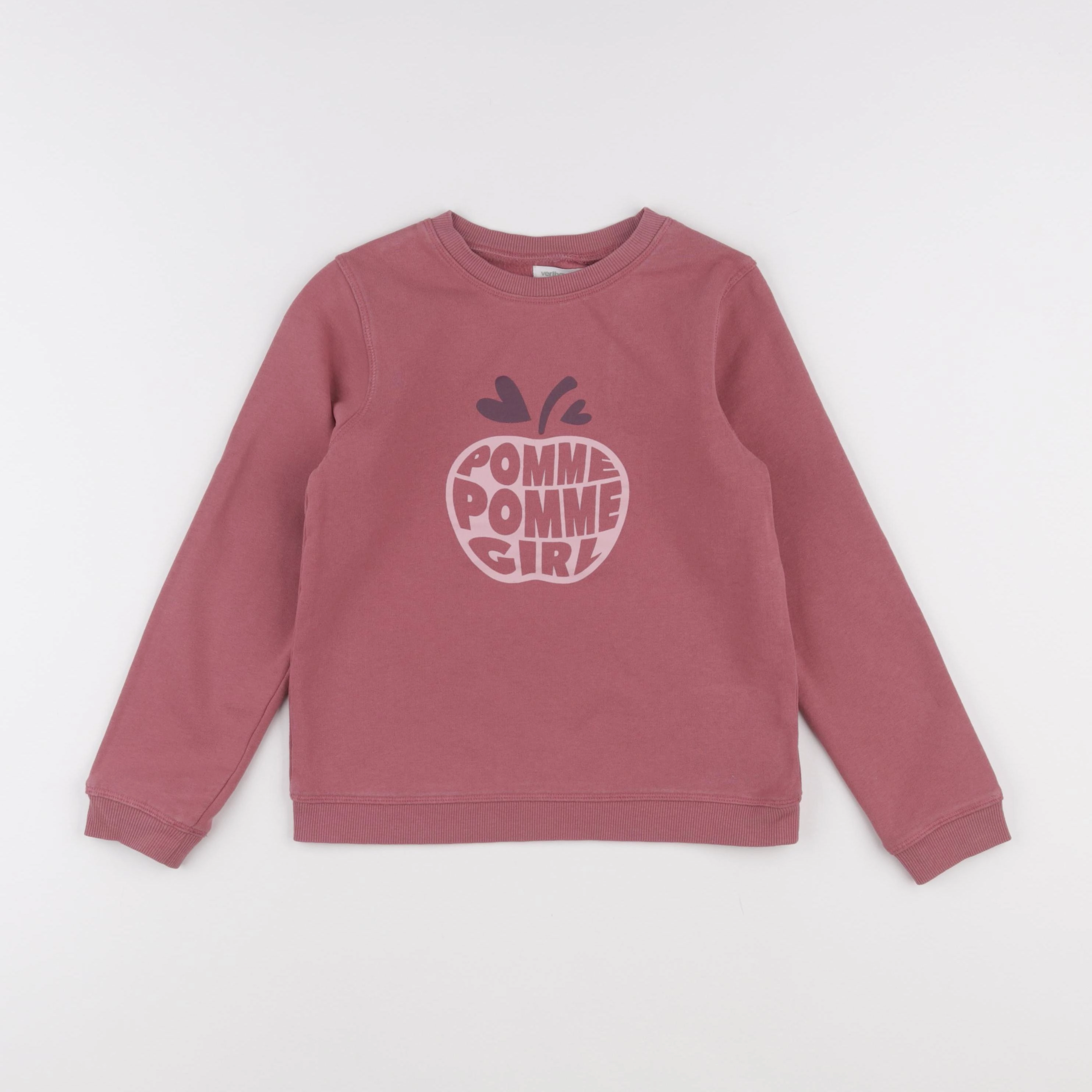 Vertbaudet - sweat rose - 8 ans