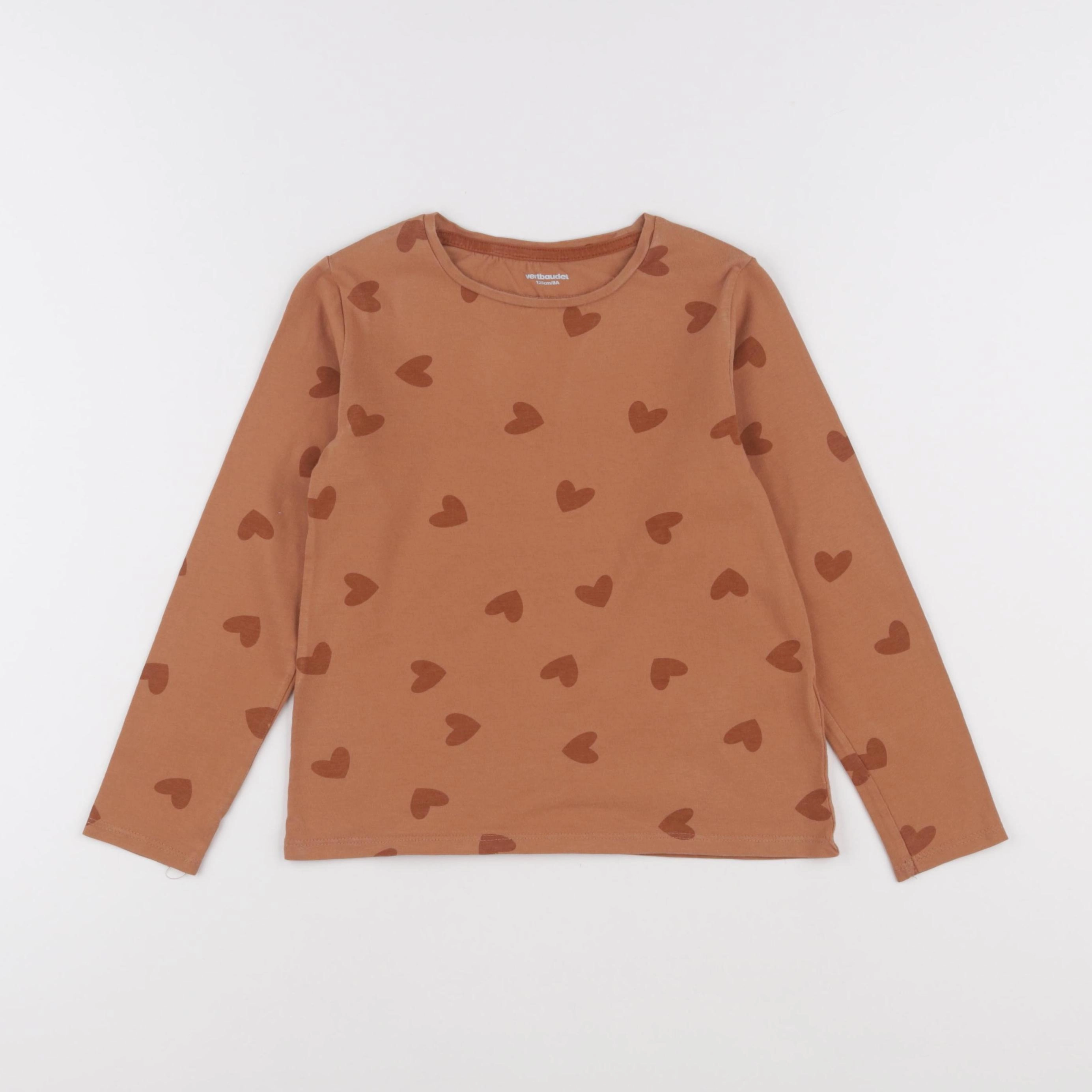 Vertbaudet - tee-shirt marron - 8 ans