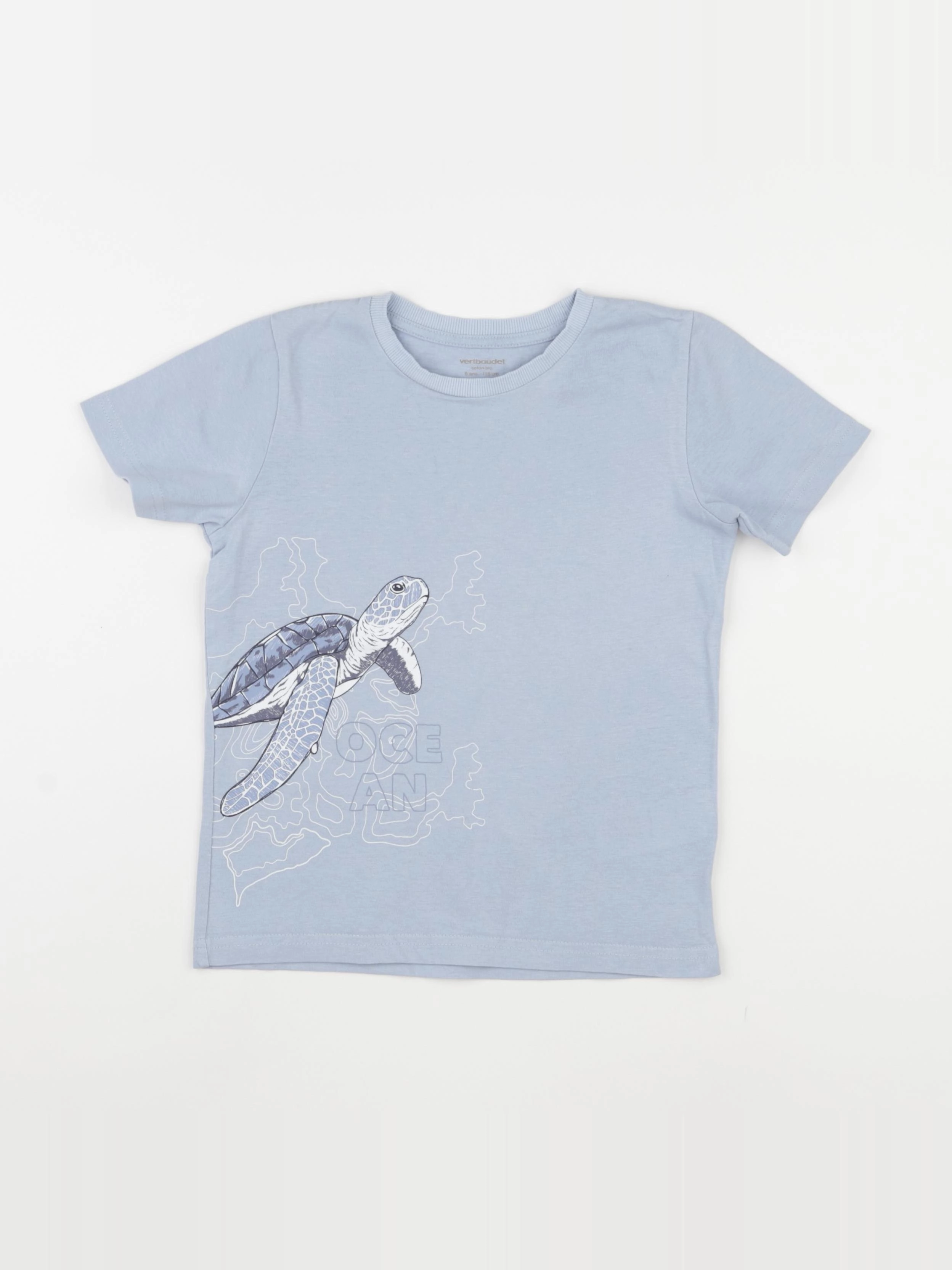 Vertbaudet - tee-shirt bleu - 6 ans