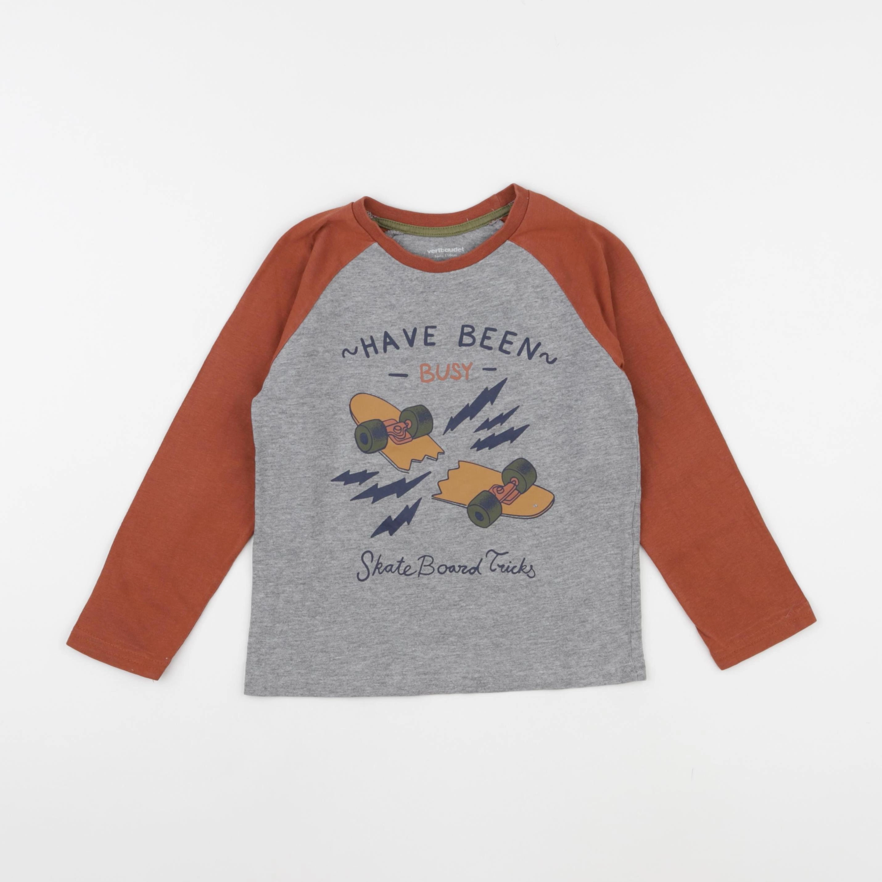 Vertbaudet - tee-shirt marron - 5 ans