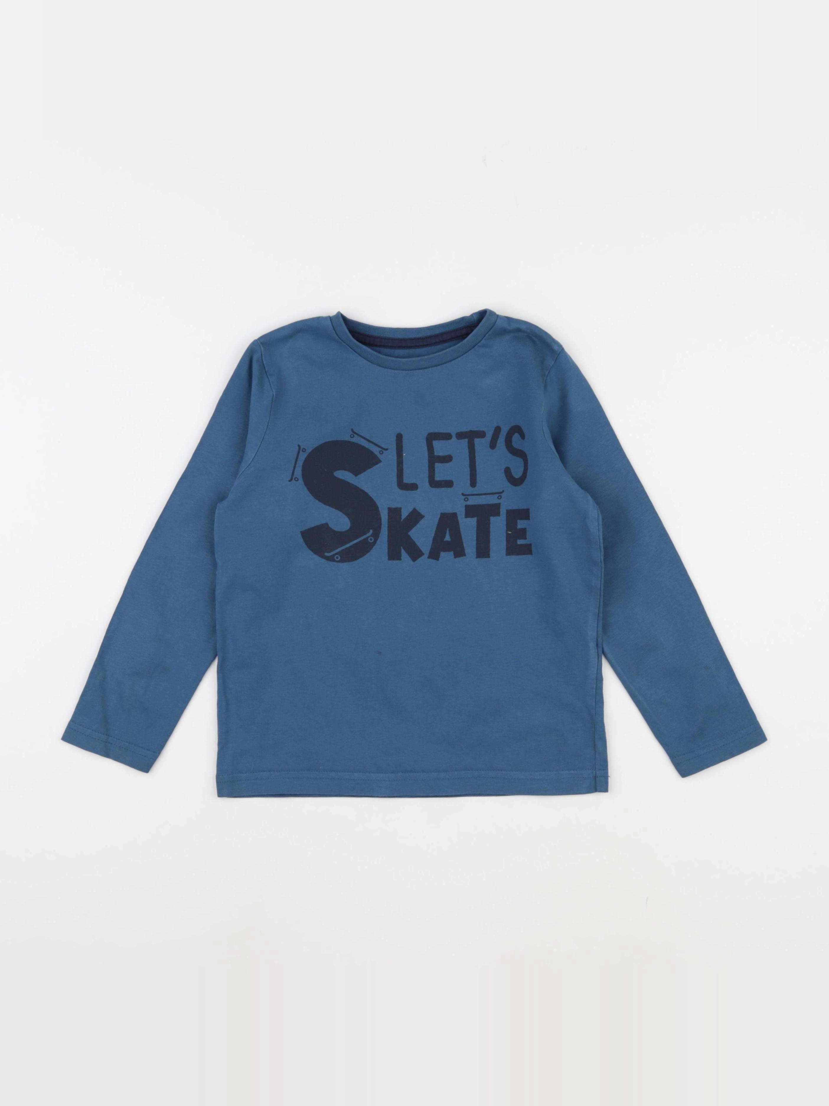Vertbaudet - tee-shirt bleu - 5 ans