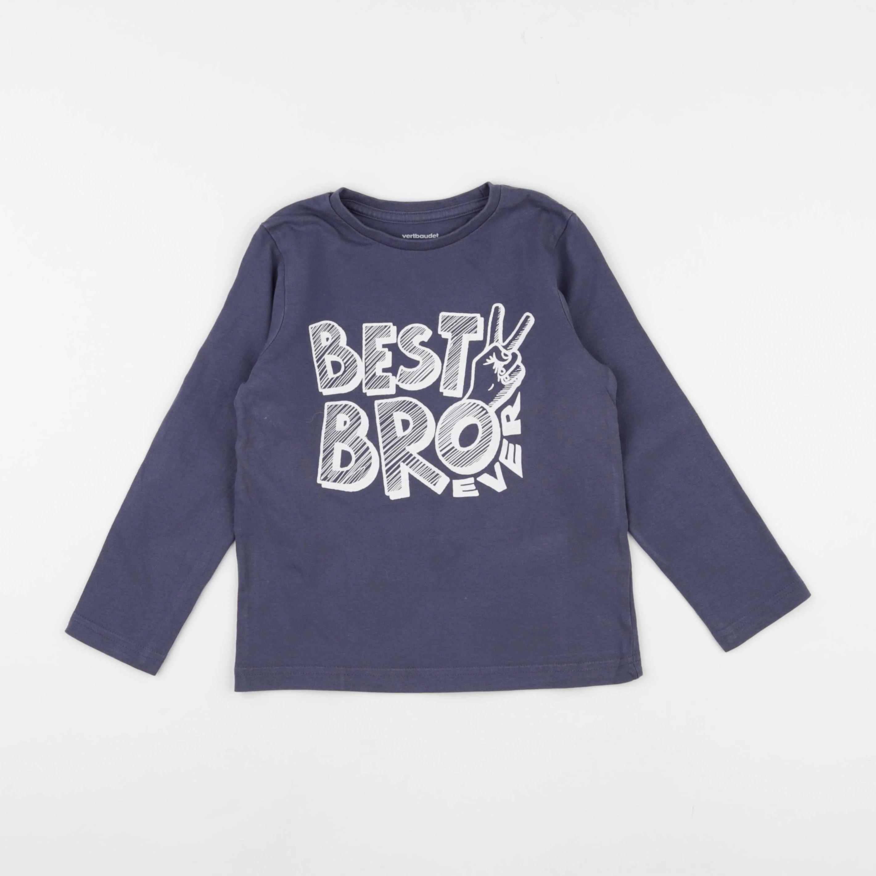 Vertbaudet - tee-shirt bleu - 5 ans