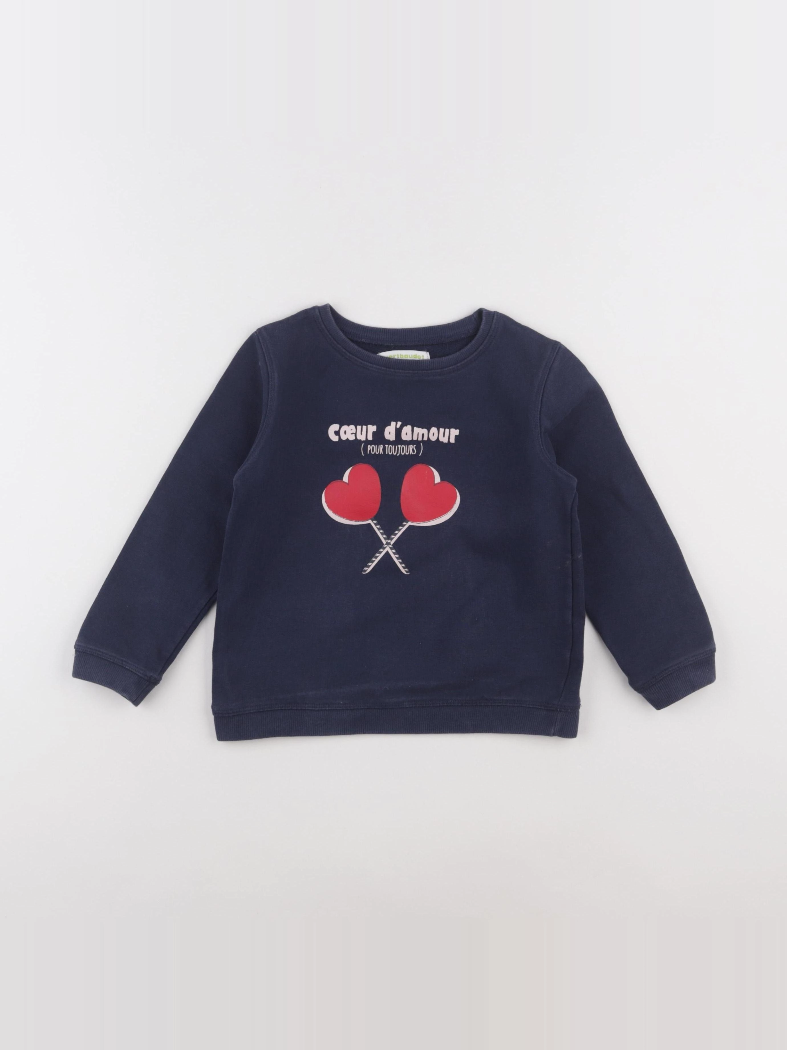 Vertbaudet - sweat bleu - 5 ans
