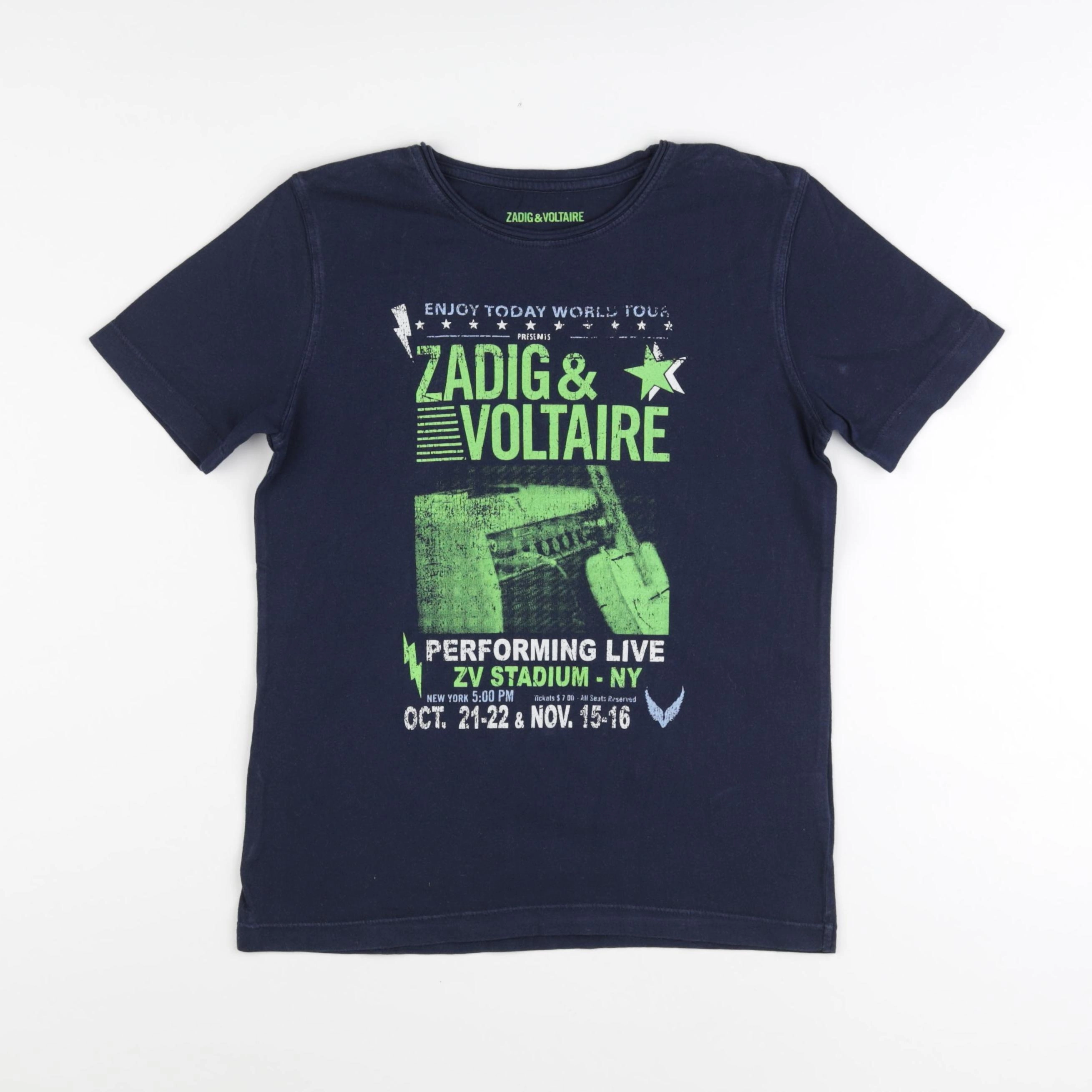 Zadig & Voltaire - tee-shirt bleu - 10 ans