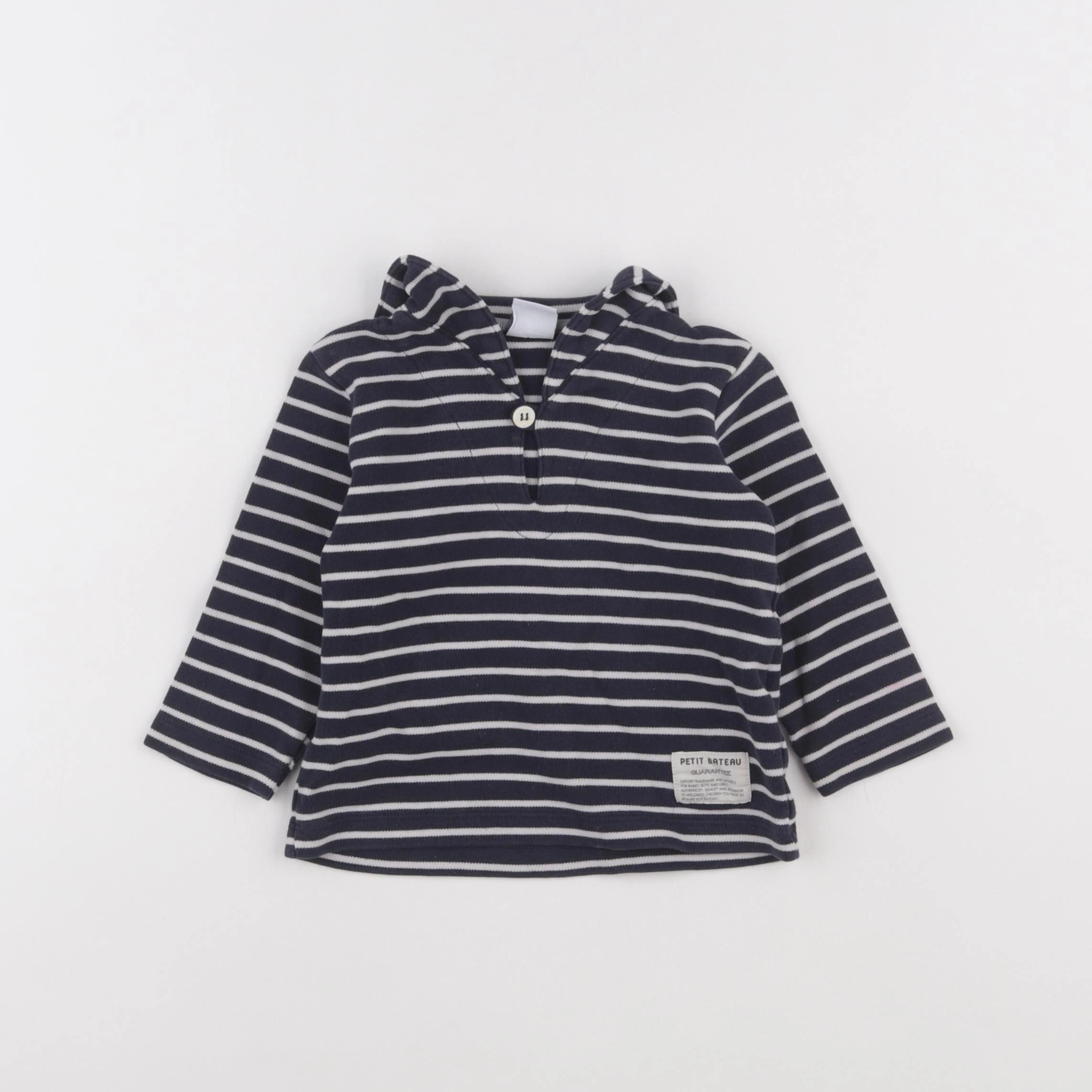 Petit Bateau - tee-shirt bleu - 18 mois