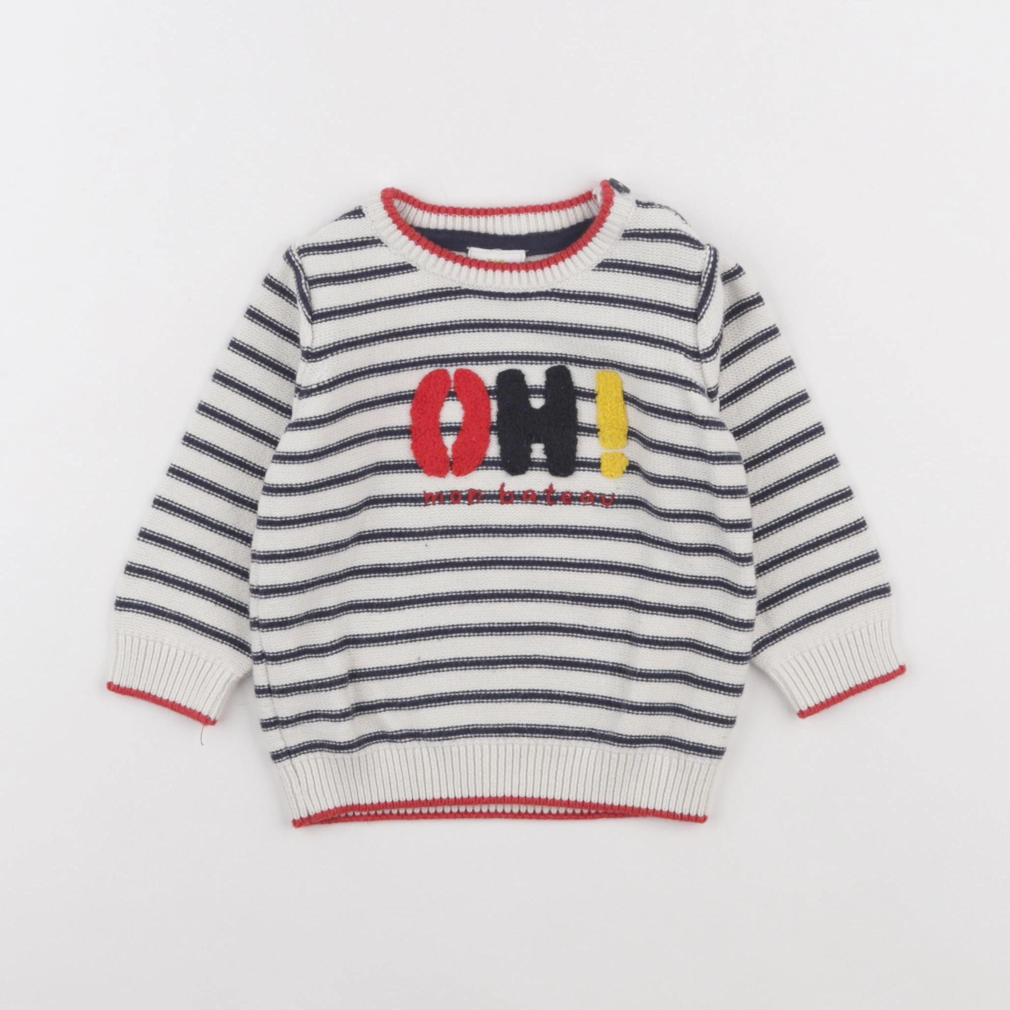 Tape à l'oeil - pull blanc - 18 mois