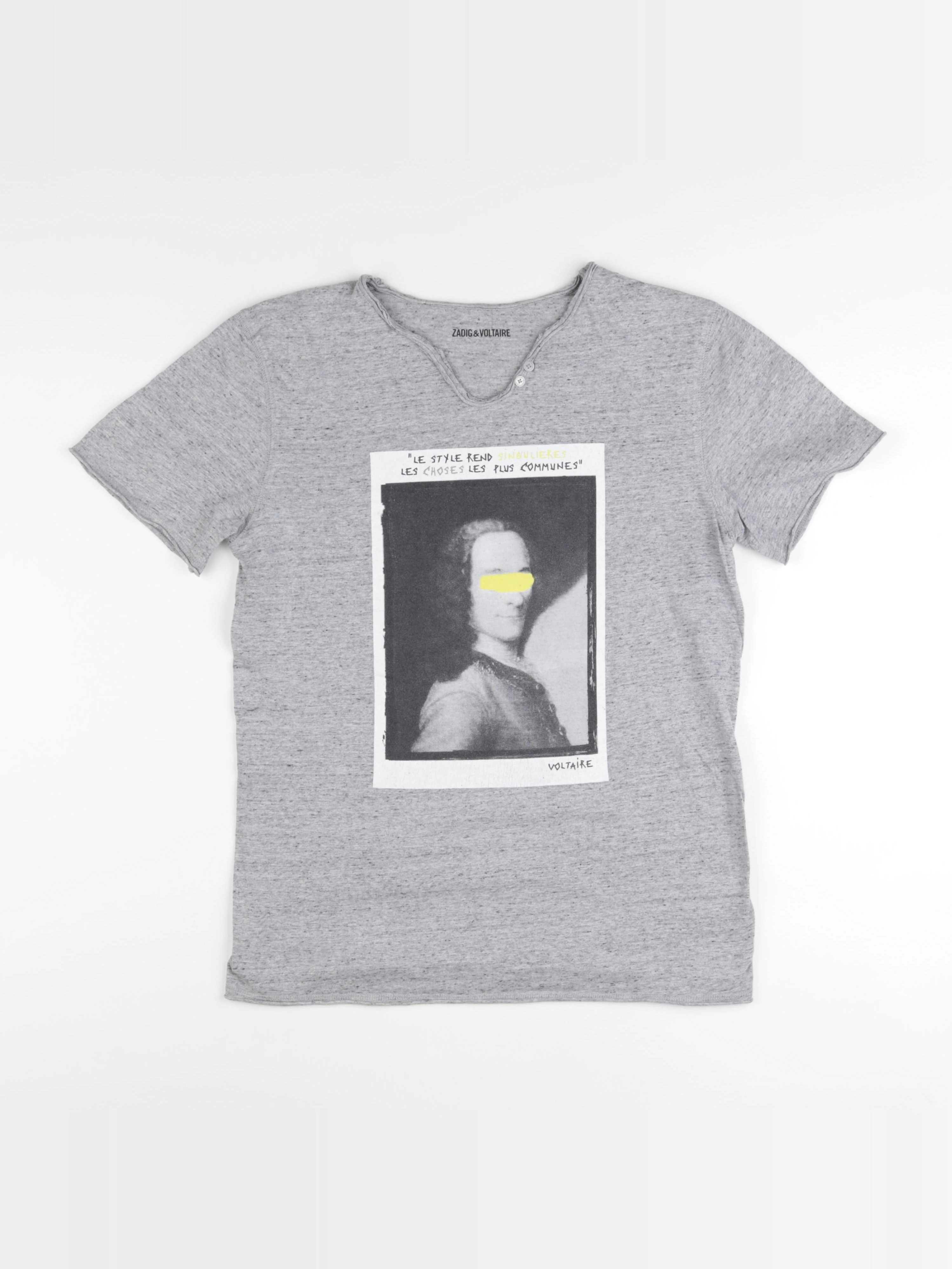 Zadig & Voltaire - tee-shirt gris - 14 ans