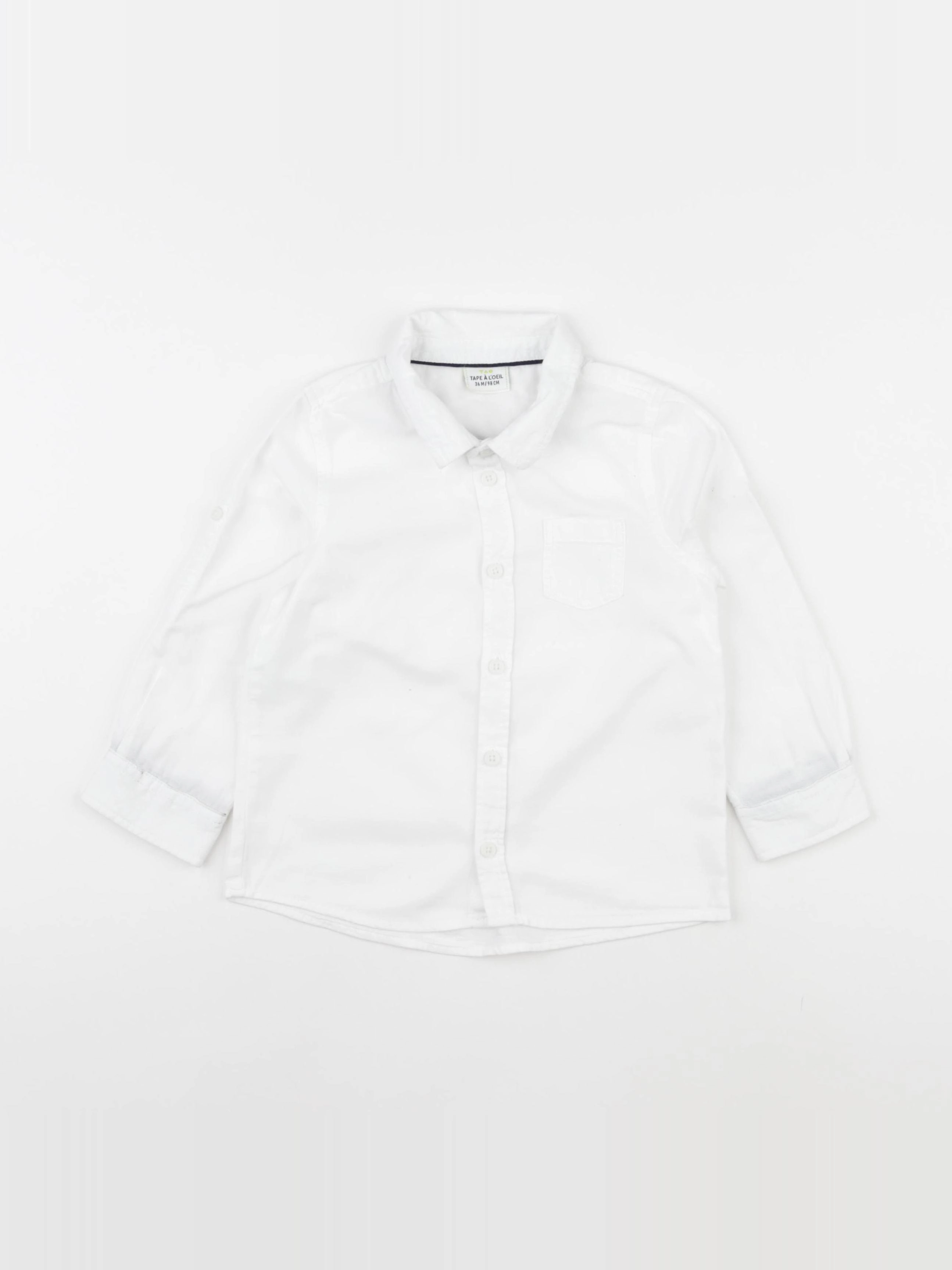 Tape à l'oeil - chemise blanc - 36 mois