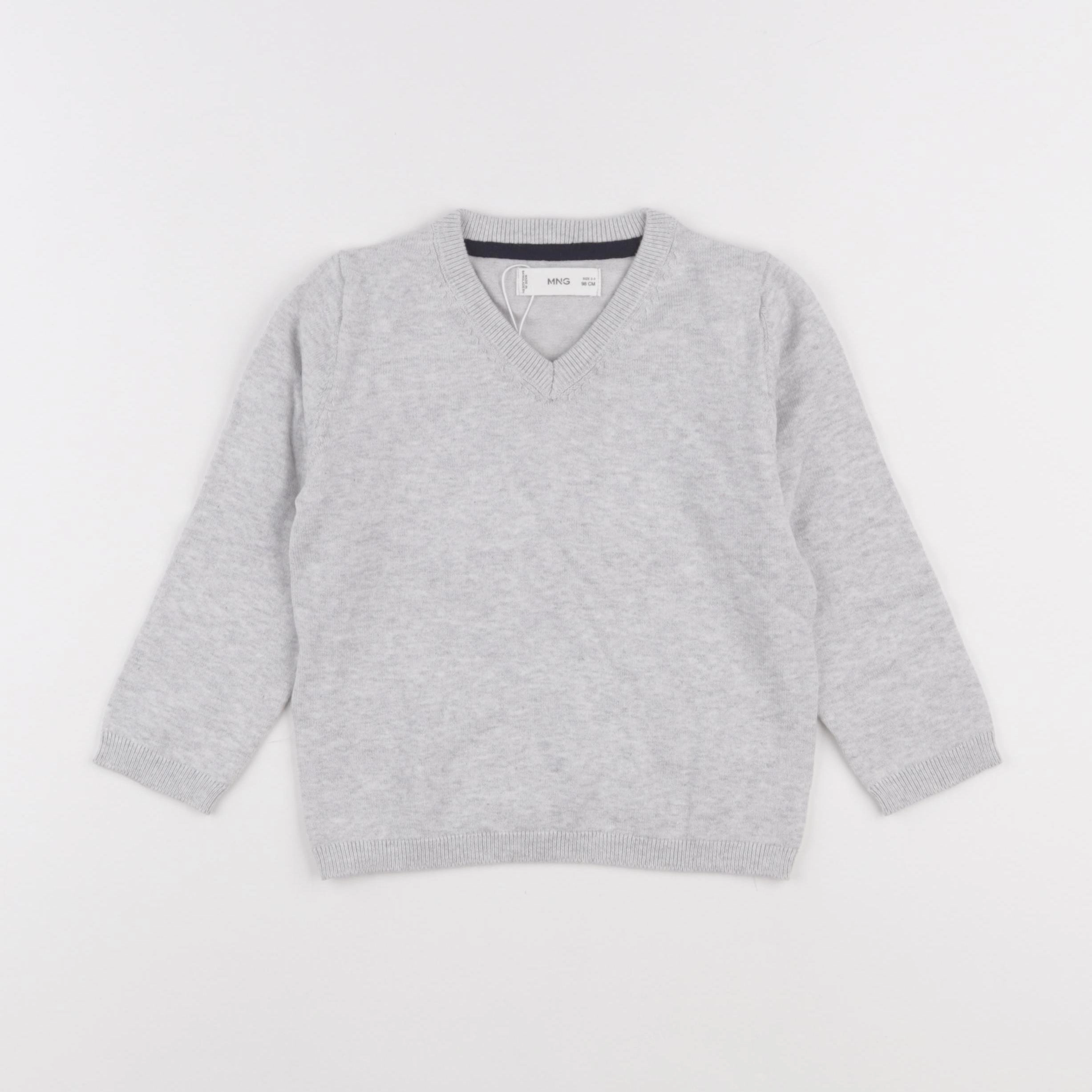 Mango - pull gris - 2/3 ans