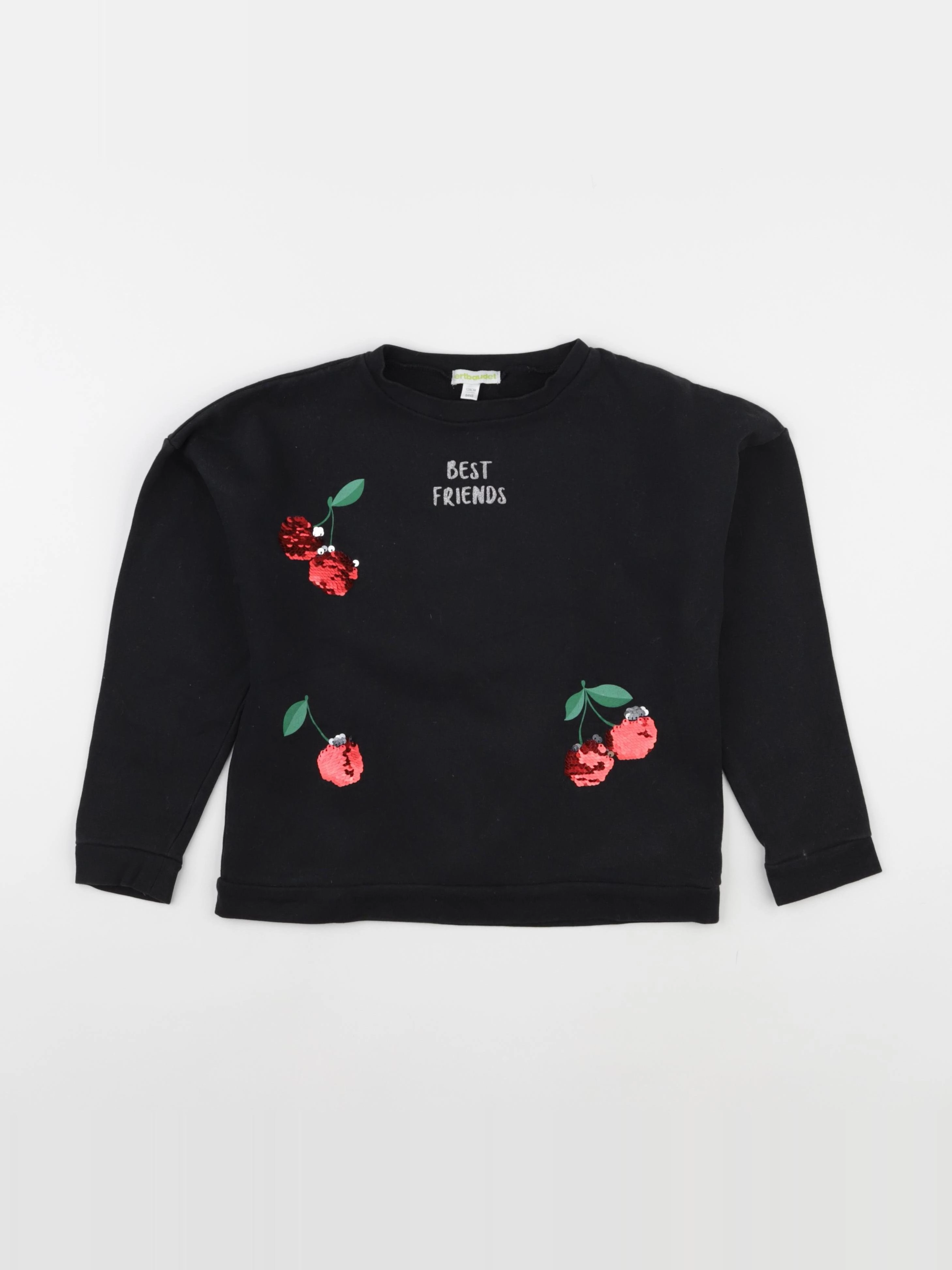 Vertbaudet - sweat noir - 8 ans