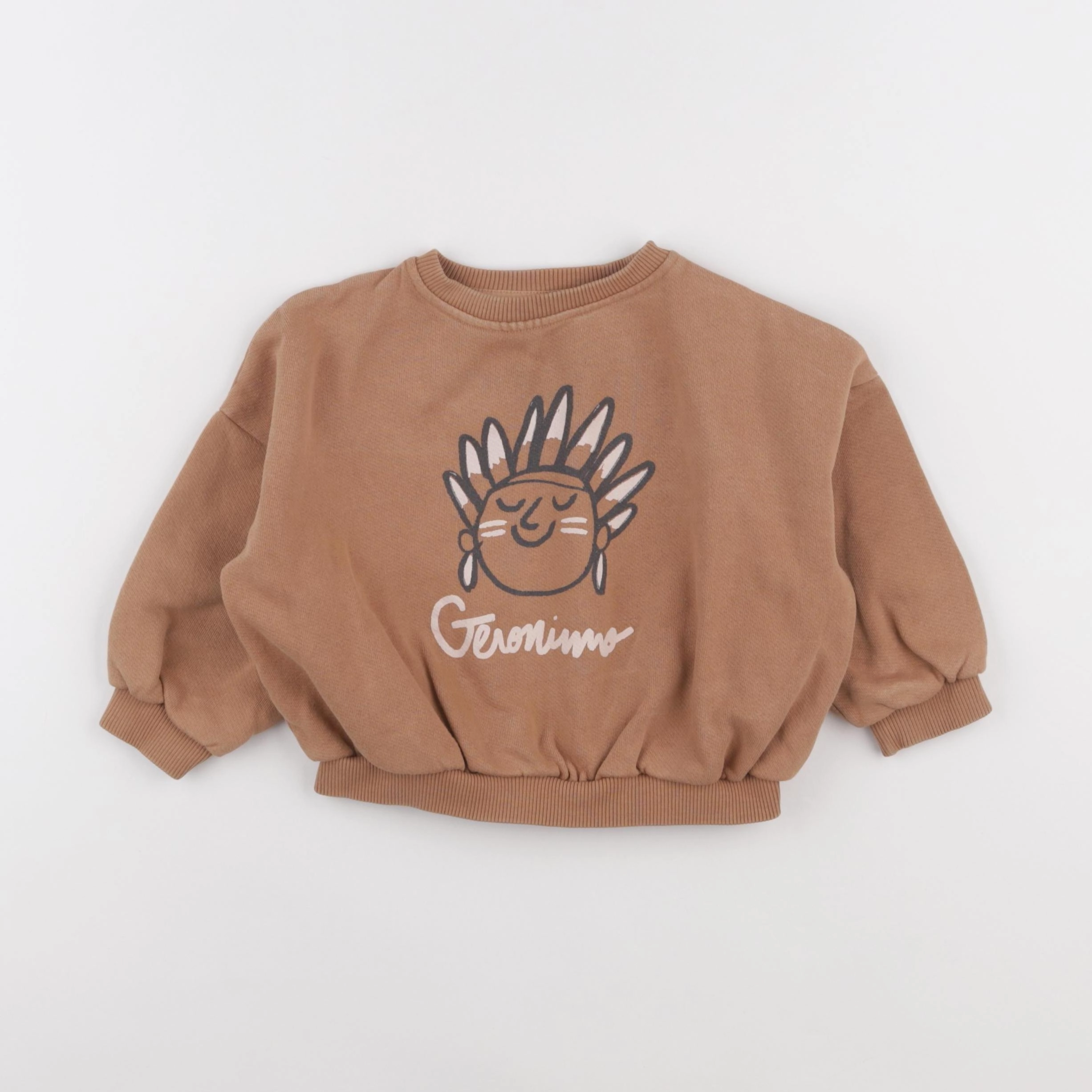 Apaches Collections - sweat marron - 2 ans