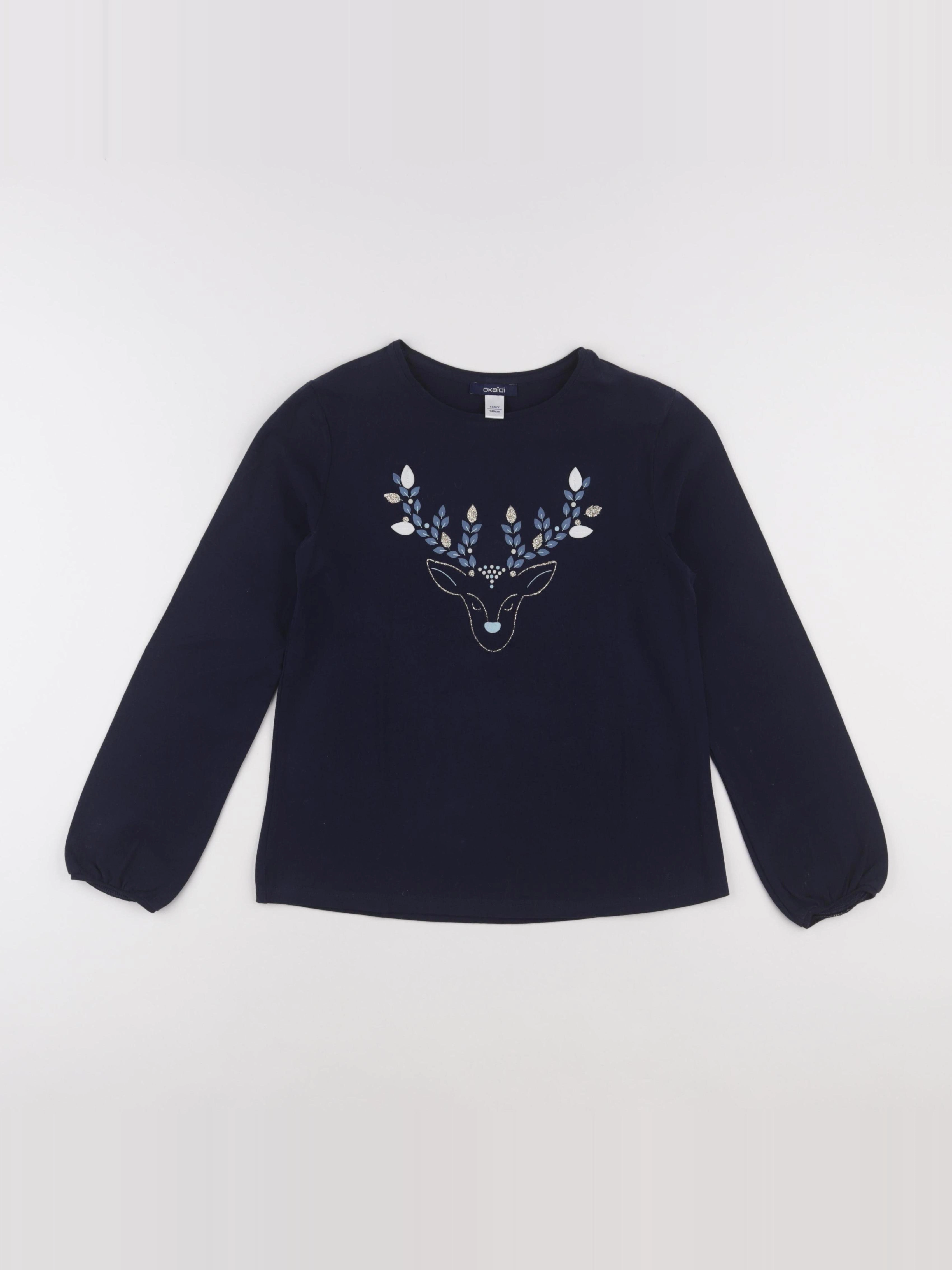 Okaidi - tee-shirt bleu - 10 ans