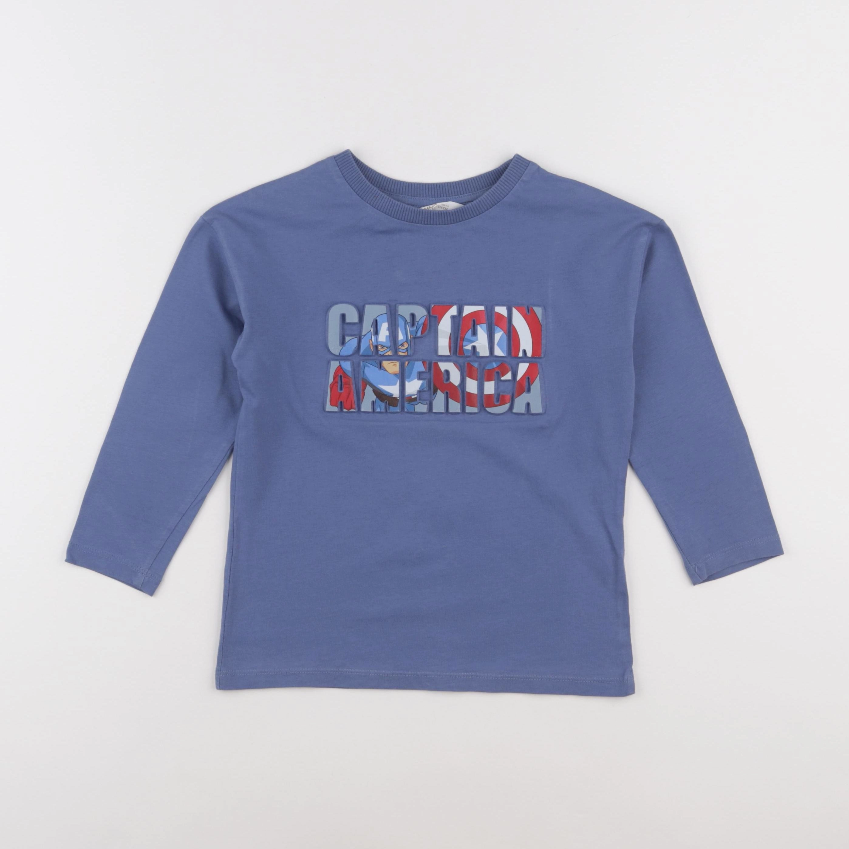 Mango - tee-shirt bleu - 5/6 ans