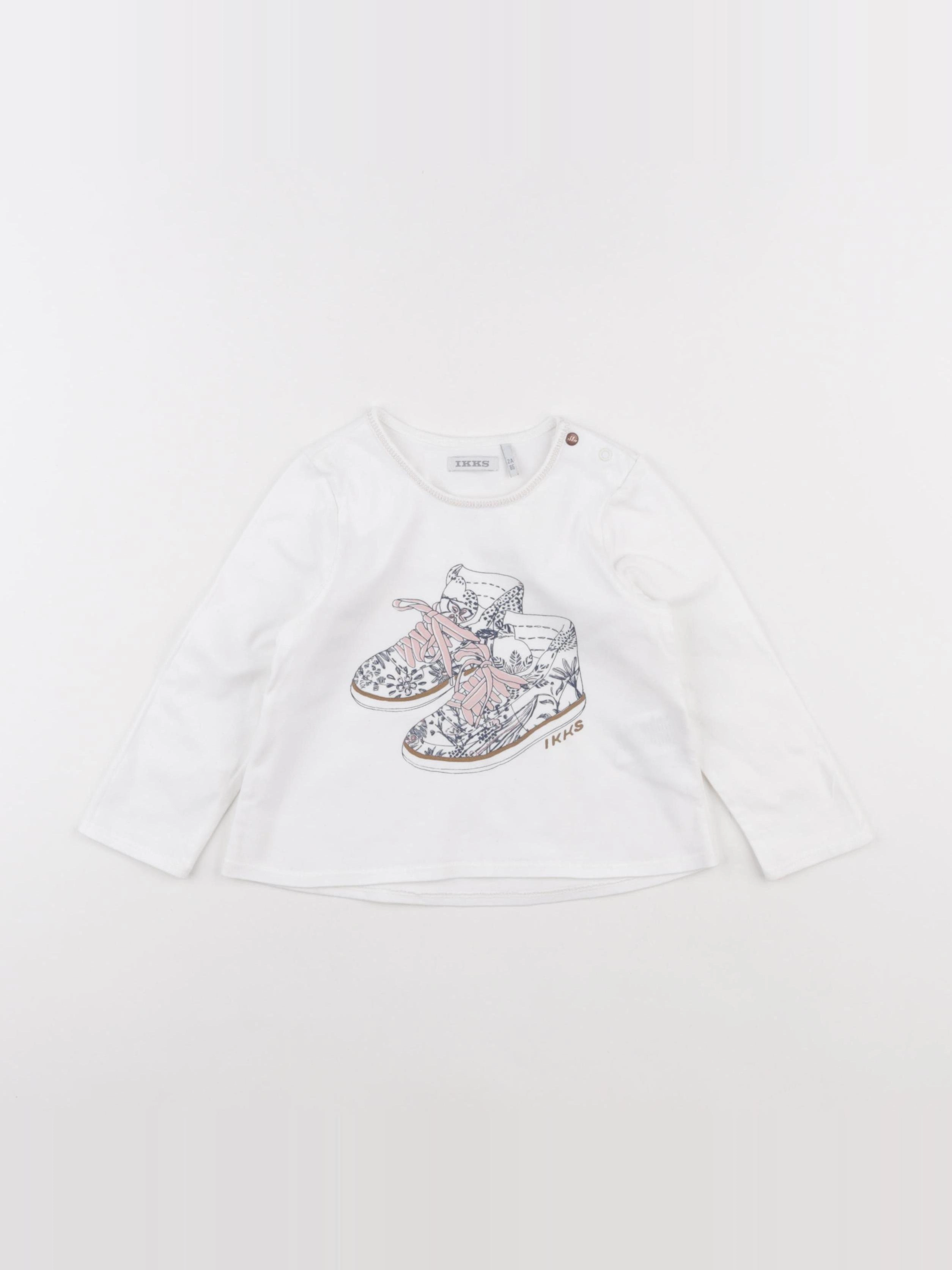 IKKS - tee-shirt blanc - 2 ans