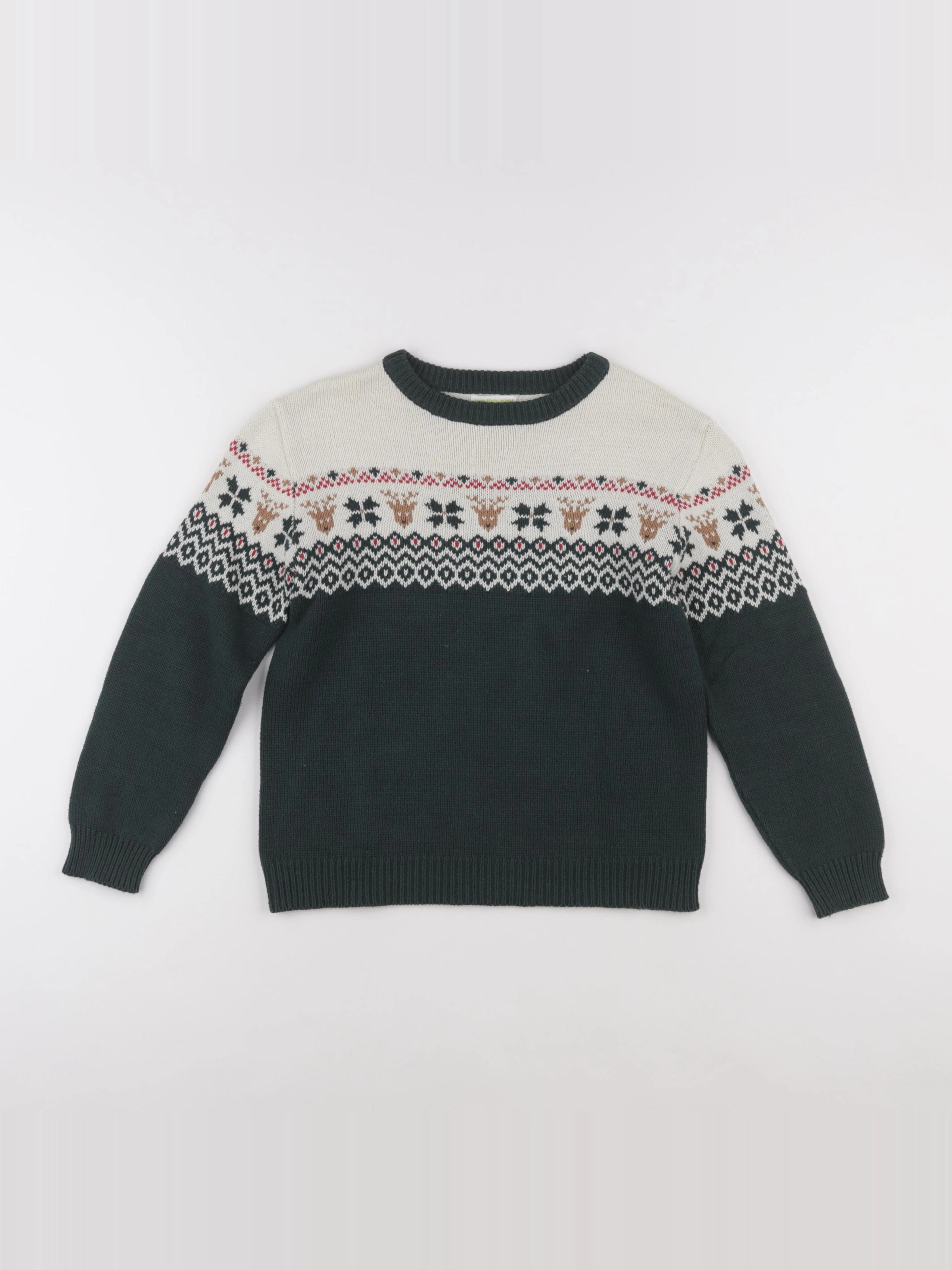 Vertbaudet - pull vert - 10 ans