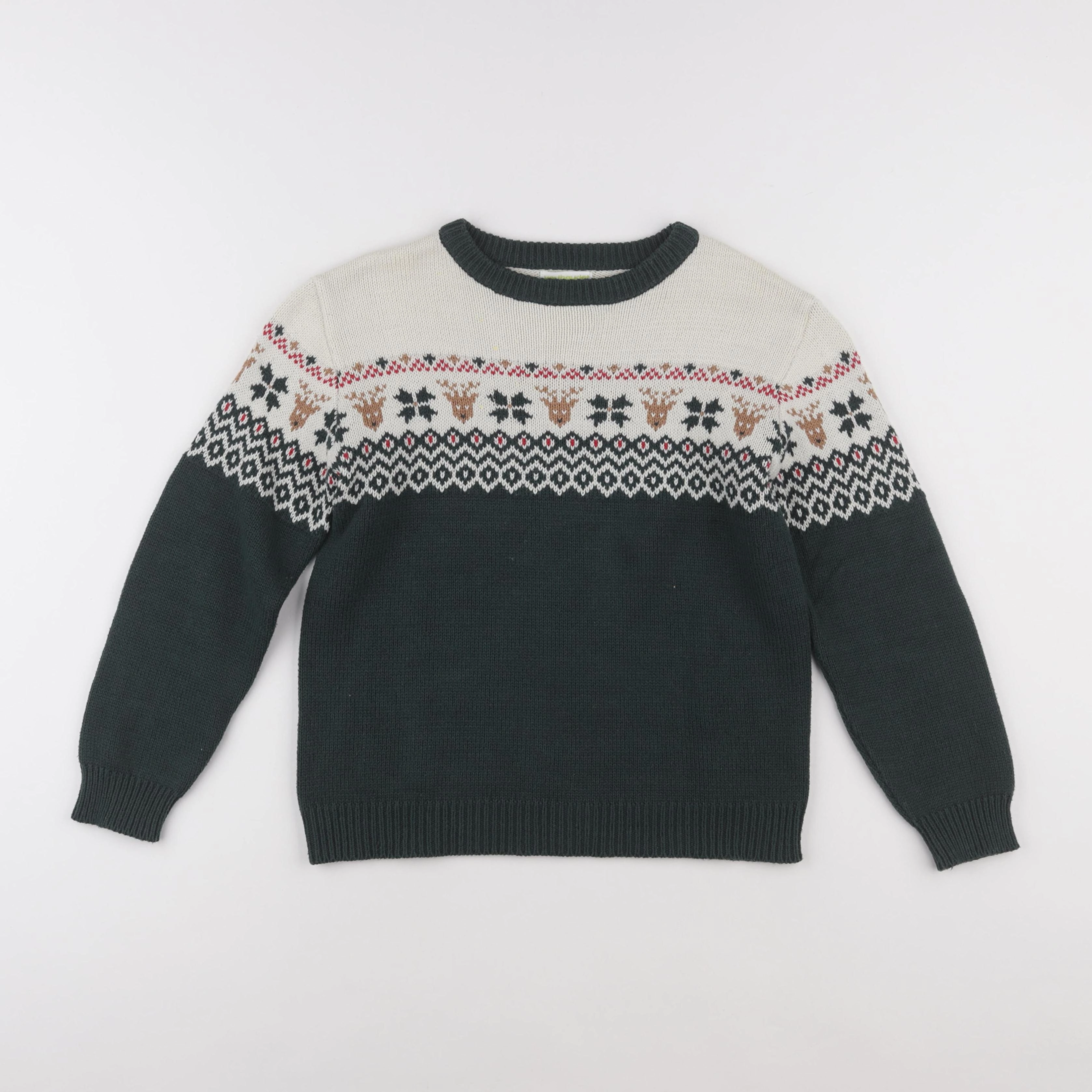 Vertbaudet - pull vert - 10 ans