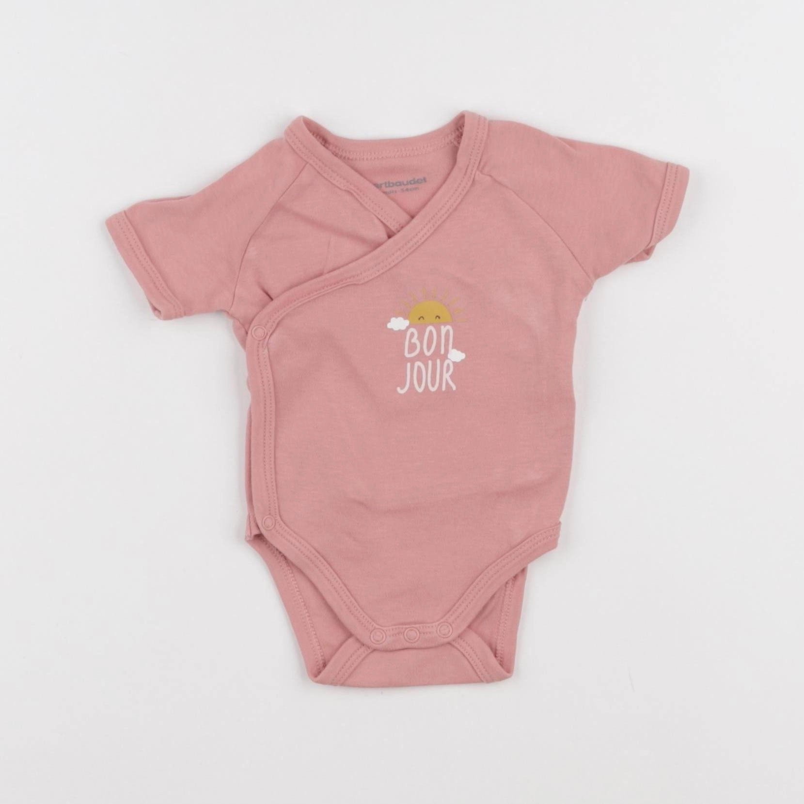 Vertbaudet - body rose - 1 mois