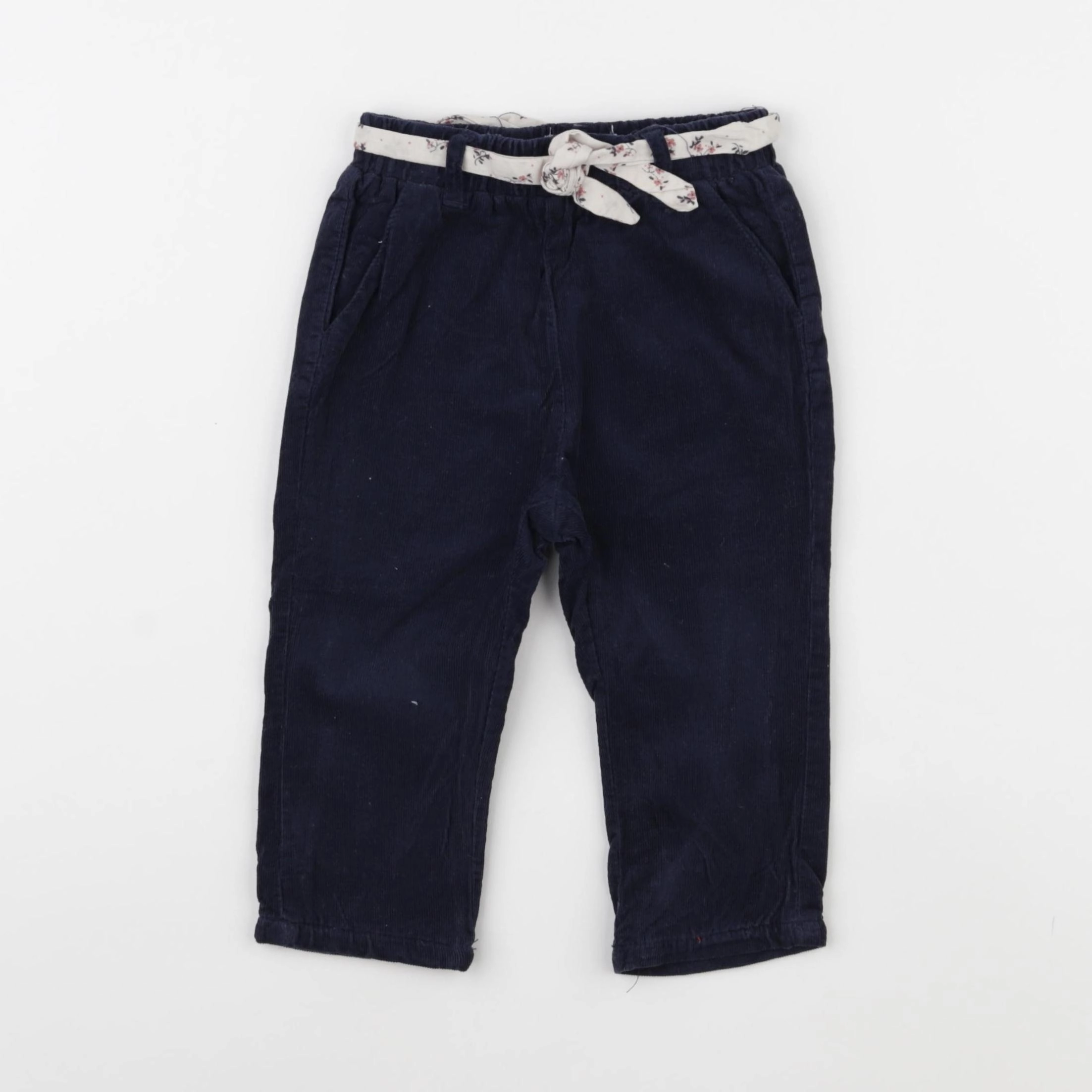 Vertbaudet - pantalon bleu - 12 mois