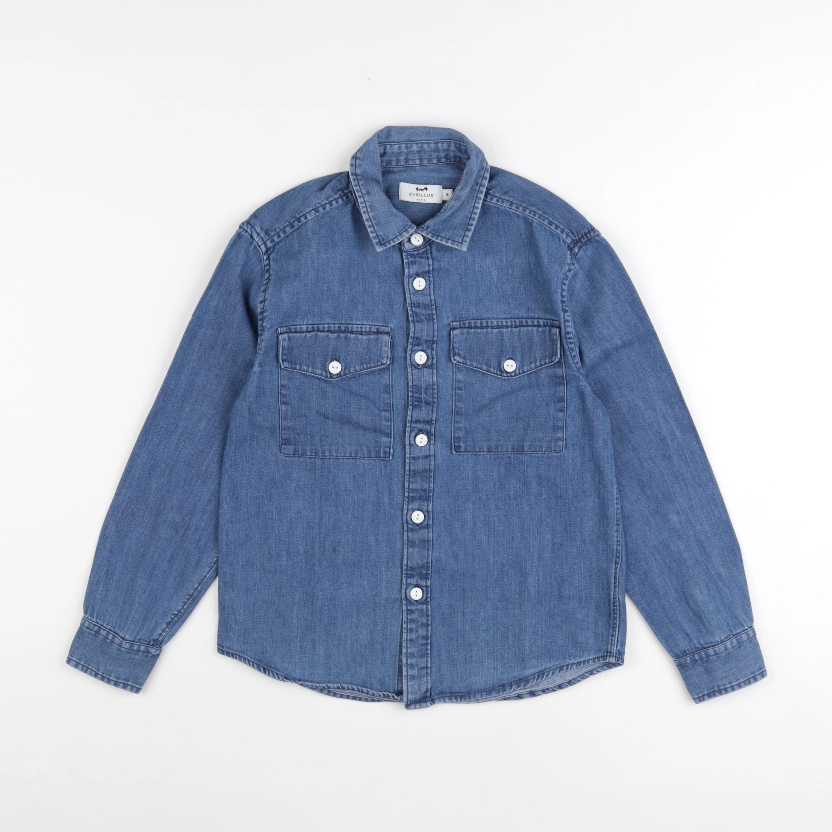 Cyrillus - chemise bleu - 8 ans