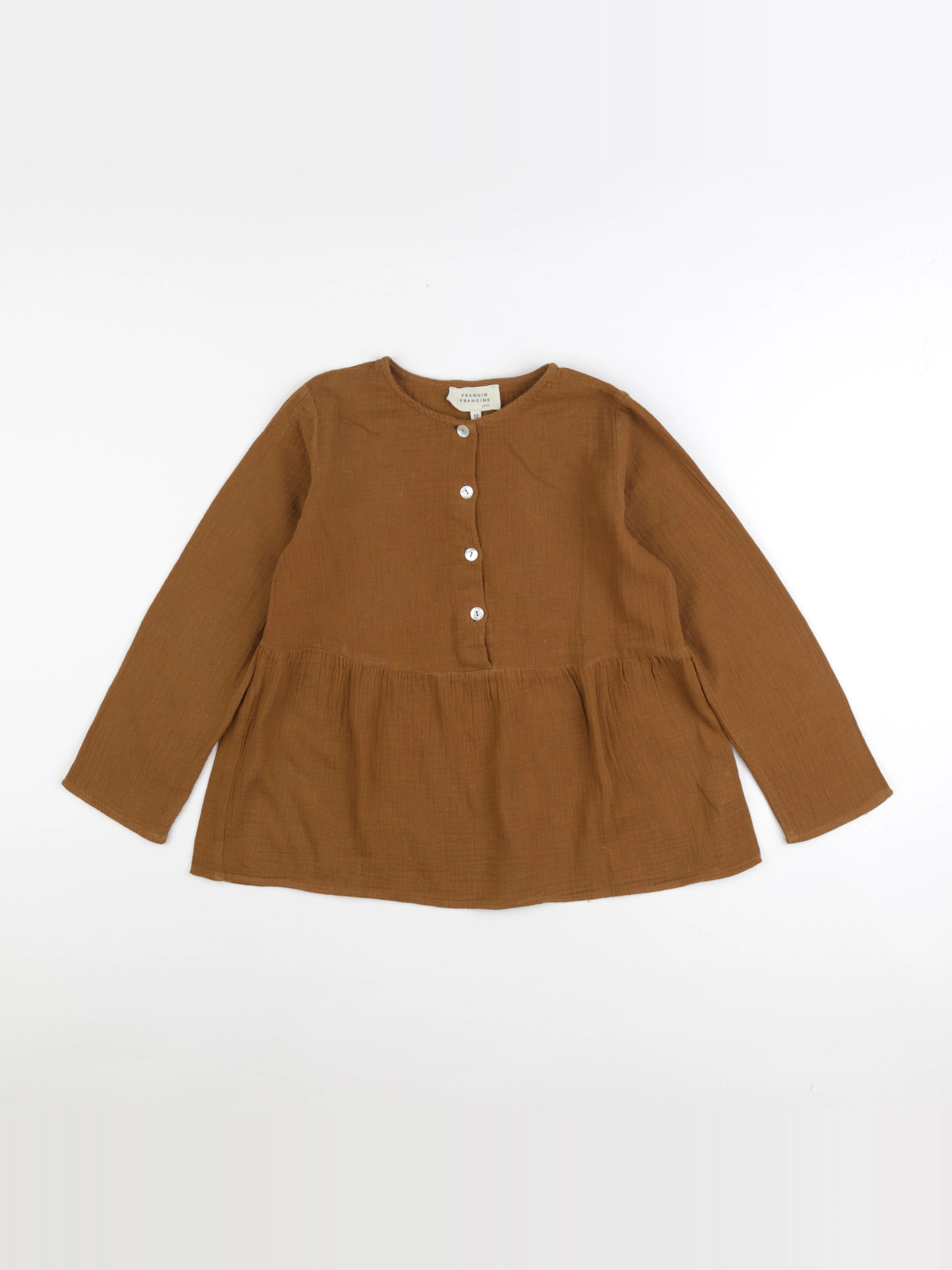 Frangin Frangine - blouse marron - 12 ans