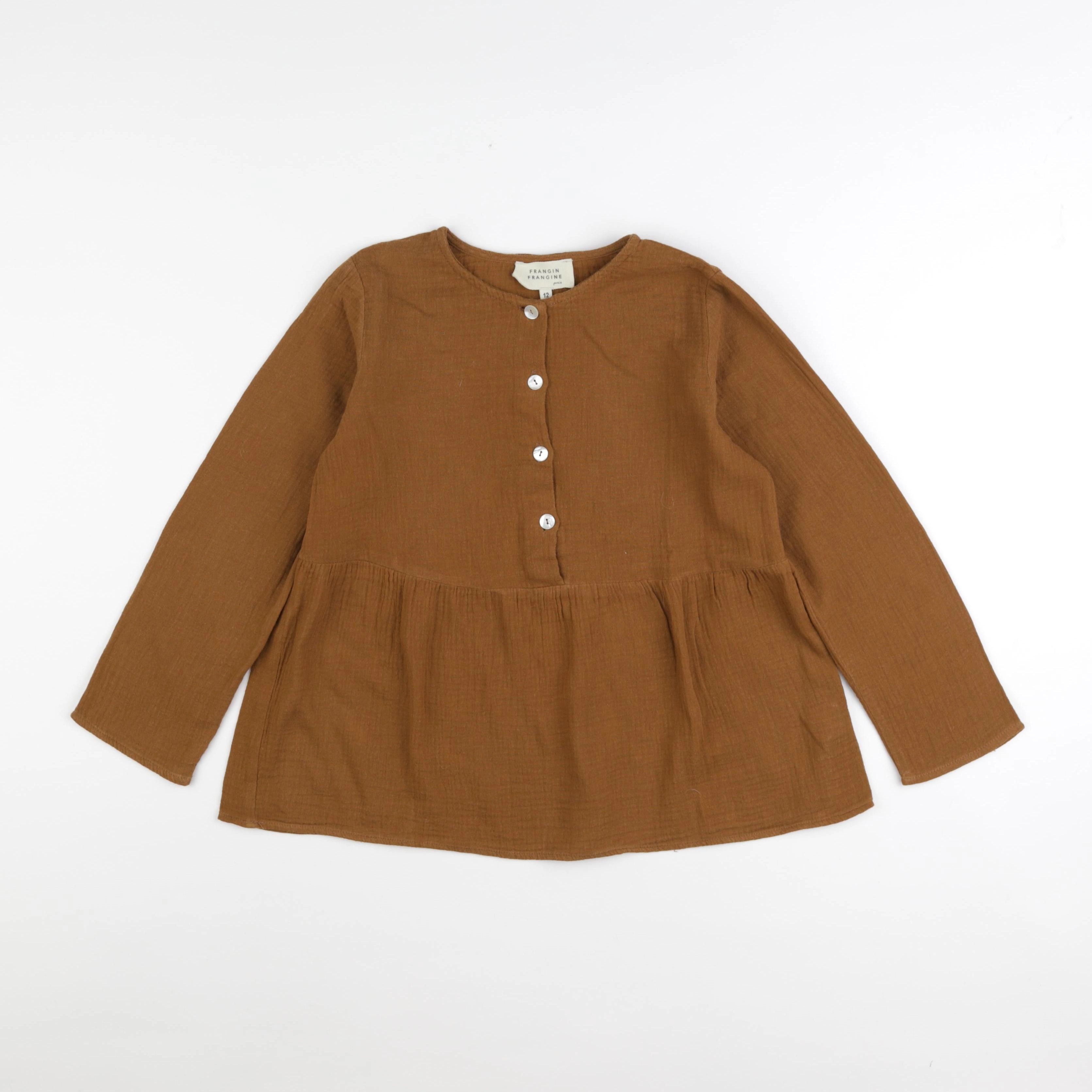 Frangin Frangine - blouse marron - 12 ans